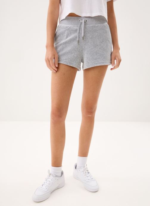 JUICY COUTURE Shorts Classic Velour Short With Back Pocket damen grau