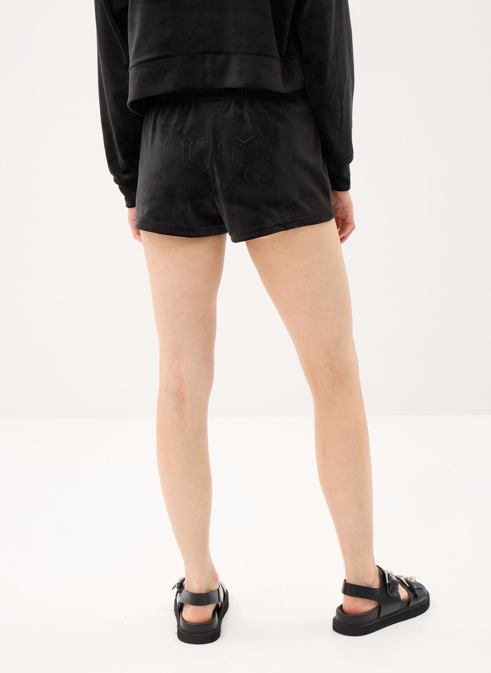 Pantaloncini Tamia Outline Shorts donna nero JUICY COUTURE Pantaloncini Tamia Outline Shorts donna nero BLACK