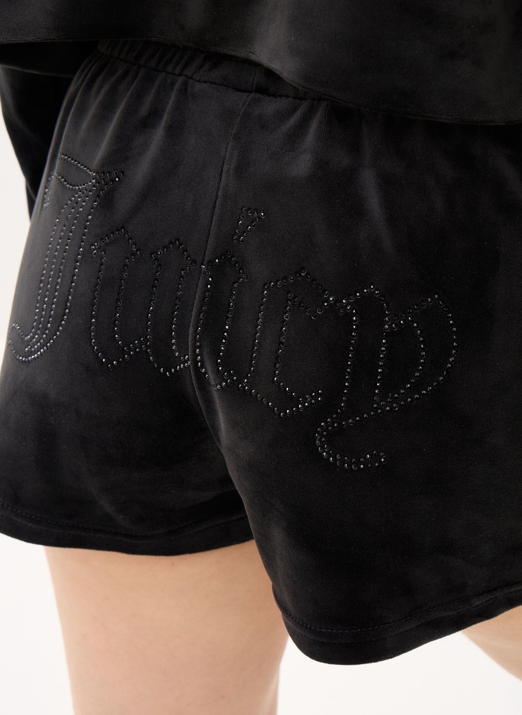 Pantaloncini Tamia Outline Shorts donna nero JUICY COUTURE Pantaloncini Tamia Outline Shorts donna nero BLACK