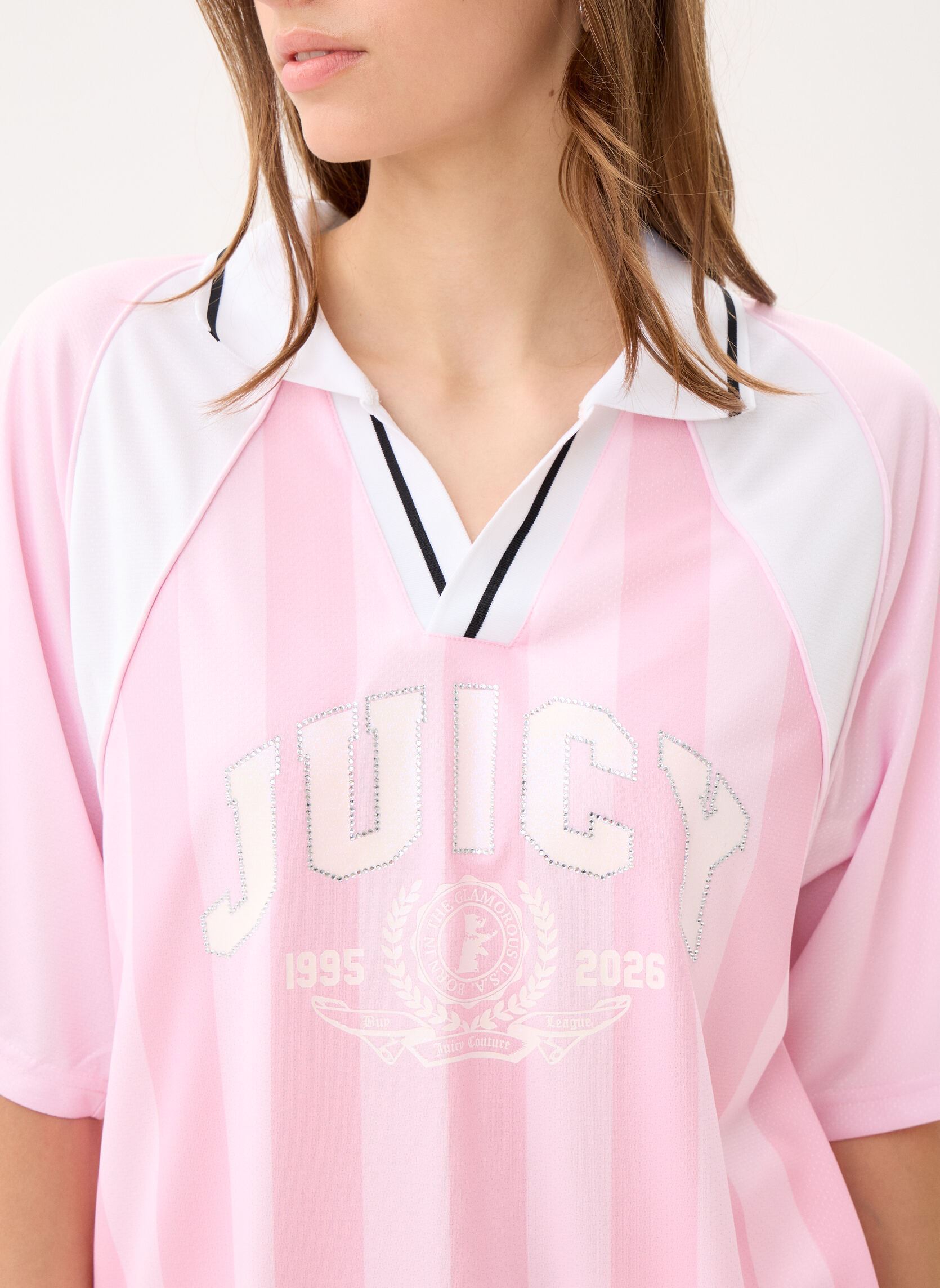 Polo Juicy Football Polo donna rosa JUICY COUTURE Polo Juicy Football Polo donna rosa CHERRY BLOSSOM
