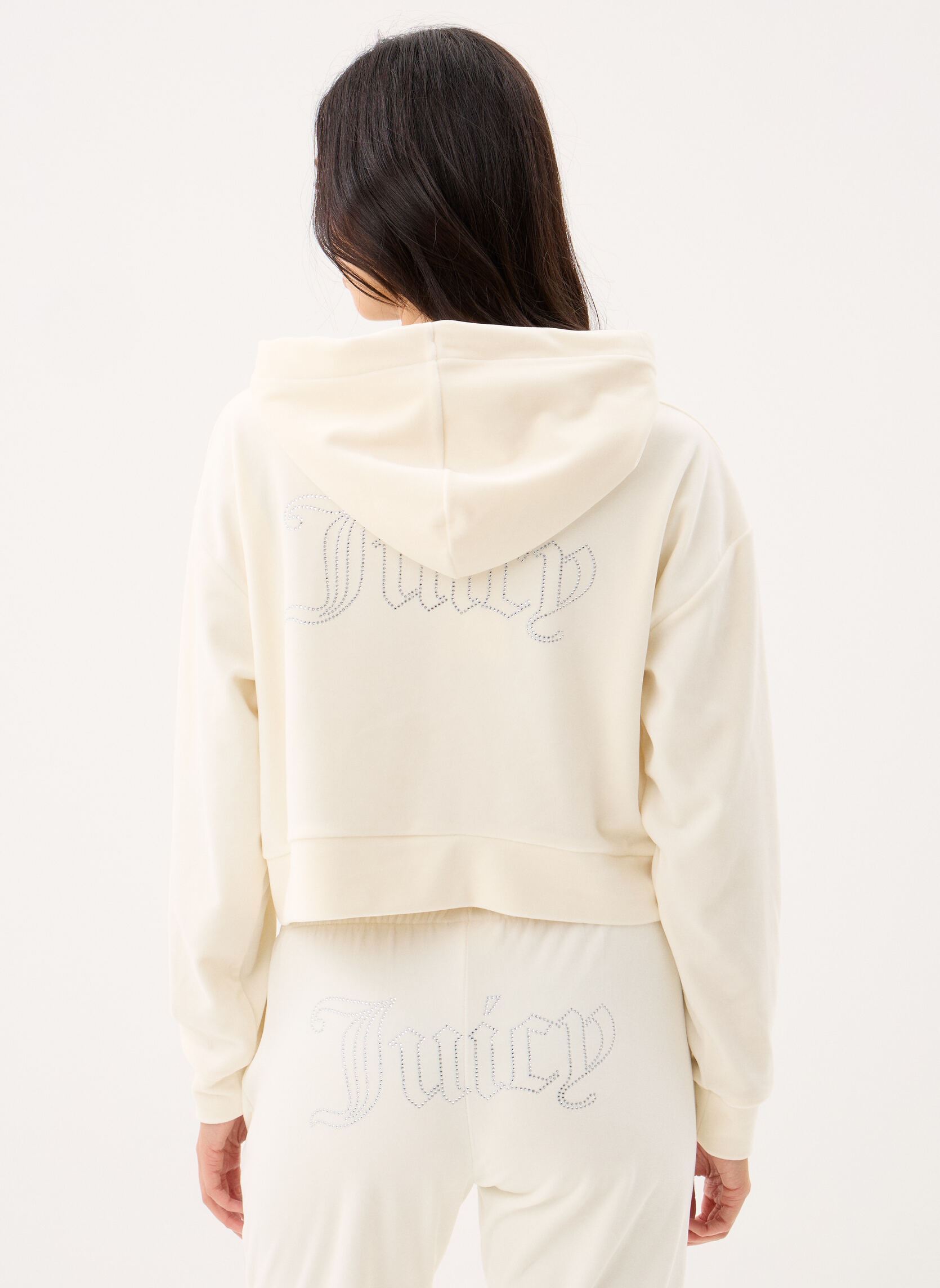Vestes de survêtement Iccle Outline Cropped Hoodie femme blanc JUICY COUTURE Vestes de survêtement Iccle Outline Cropped Hoodie femme blanc SUGAR SWIZZLE