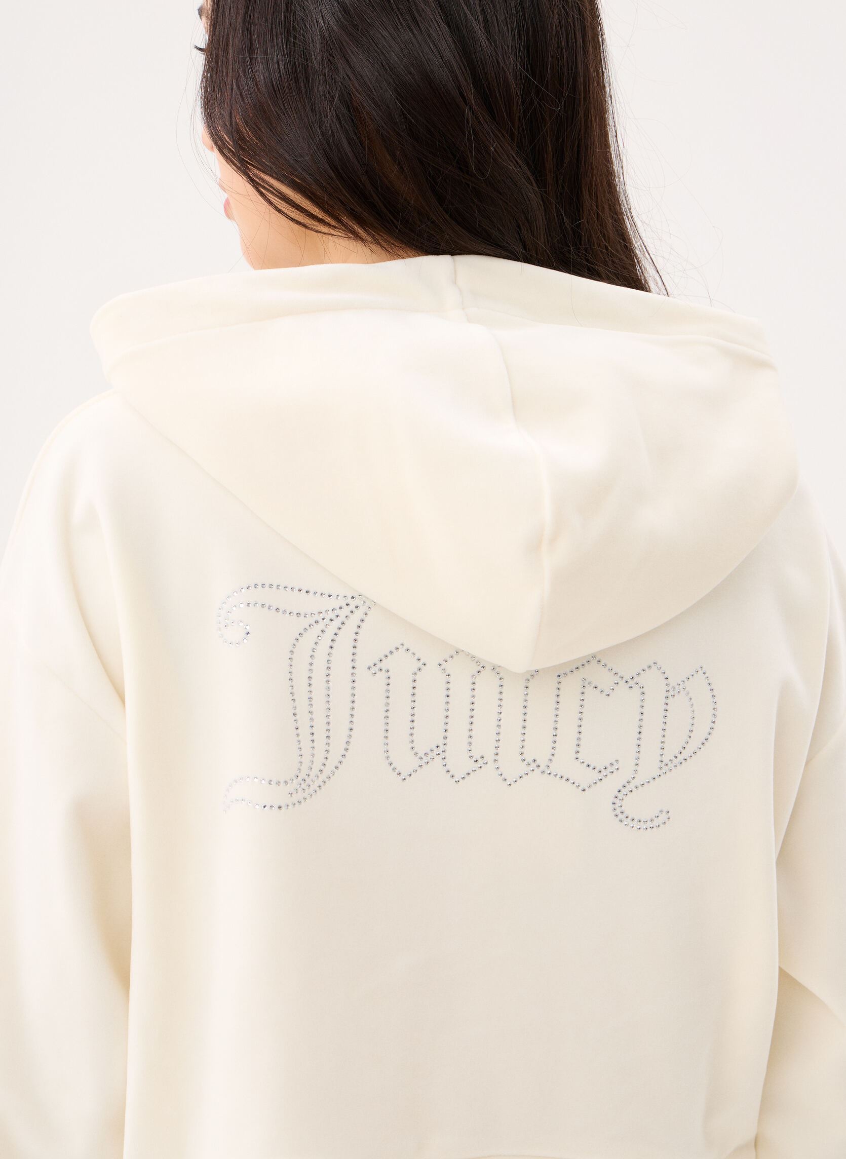 Vestes de survêtement Iccle Outline Cropped Hoodie femme blanc JUICY COUTURE Vestes de survêtement Iccle Outline Cropped Hoodie femme blanc SUGAR SWIZZLE