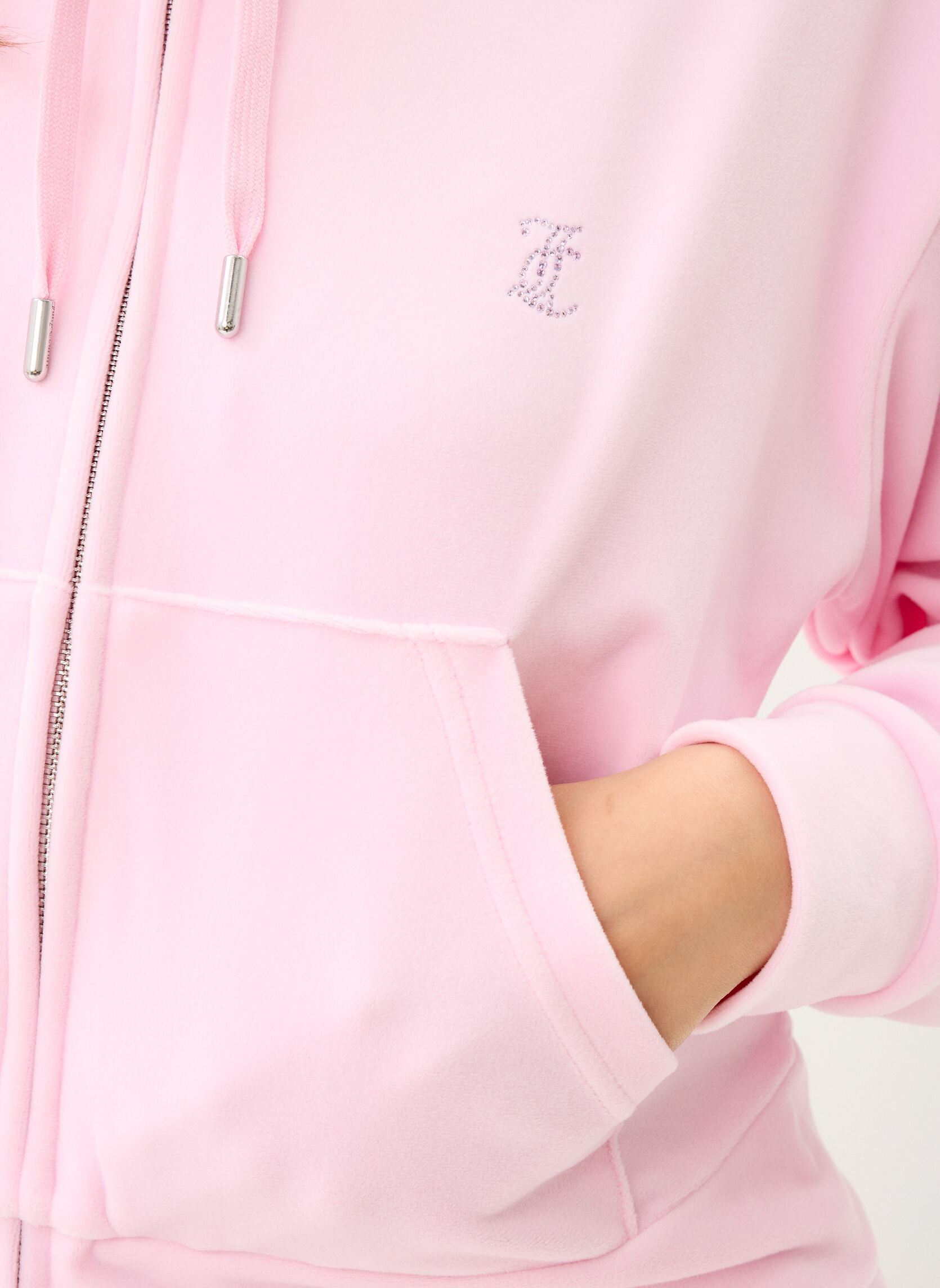Trainingsjacken Iccle Outline Cropped Hoodie damen rosa JUICY COUTURE Trainingsjacken Iccle Outline Cropped Hoodie damen rosa CHERRY BLOSSOM
