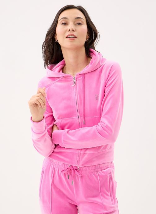 JUICY COUTURE Vestes de survêtement Madison Col Out Hoodie femme rose