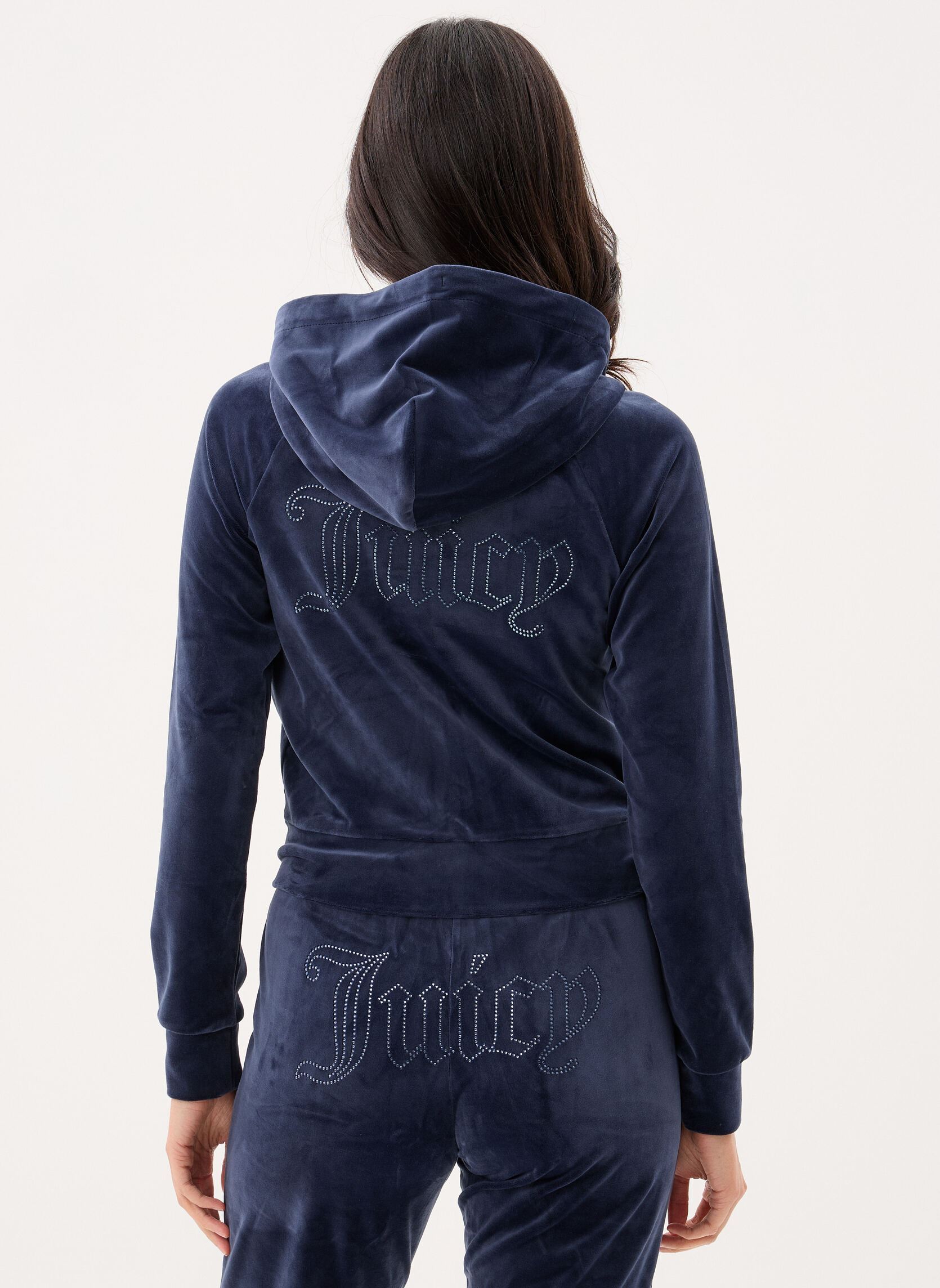 Vestes de survêtement Madison Col Out Hoodie femme bleu JUICY COUTURE Vestes de survêtement Madison Col Out Hoodie femme bleu NIGHT SKY