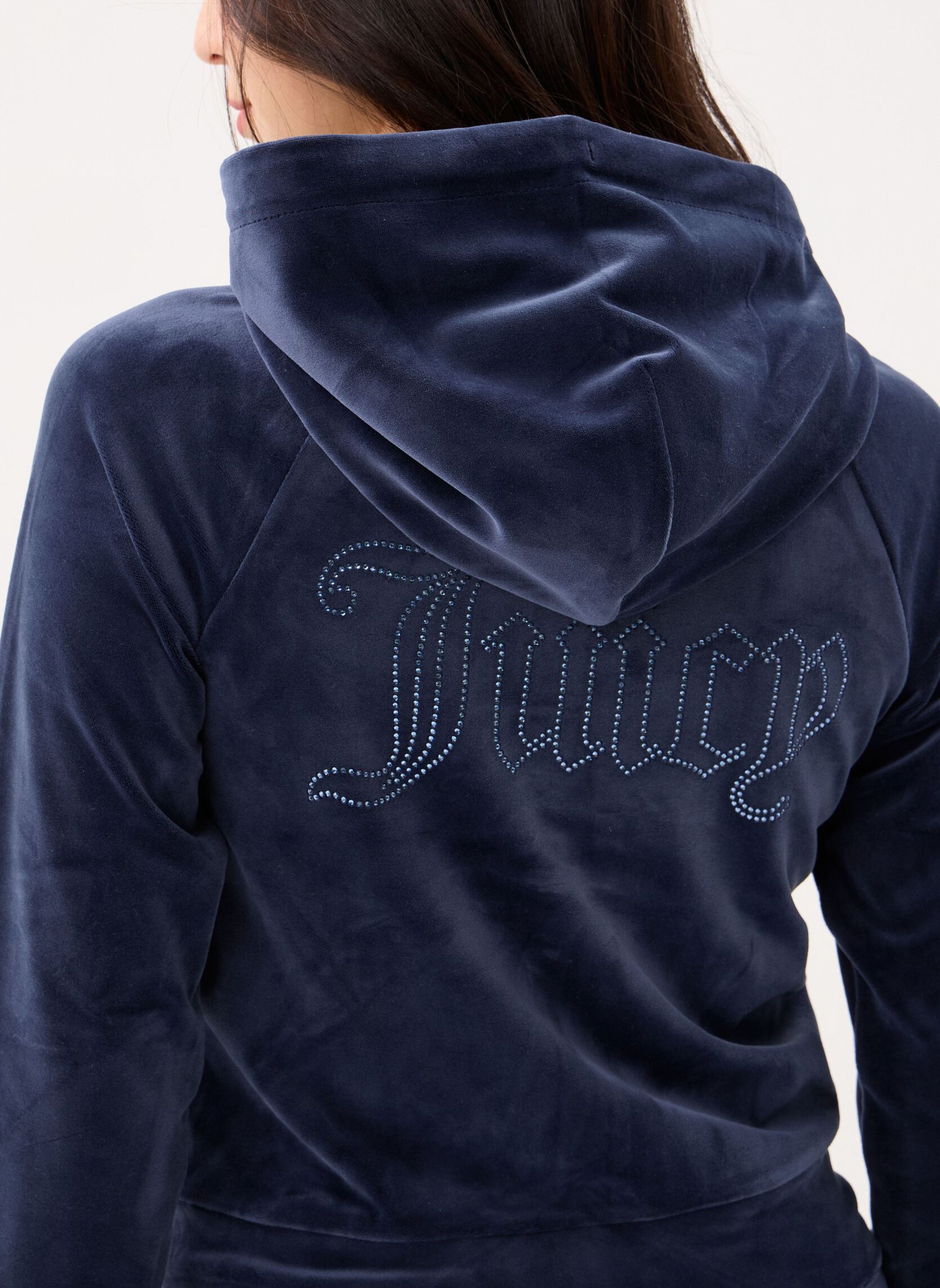 Vestes de survêtement Madison Col Out Hoodie femme bleu JUICY COUTURE Vestes de survêtement Madison Col Out Hoodie femme bleu NIGHT SKY