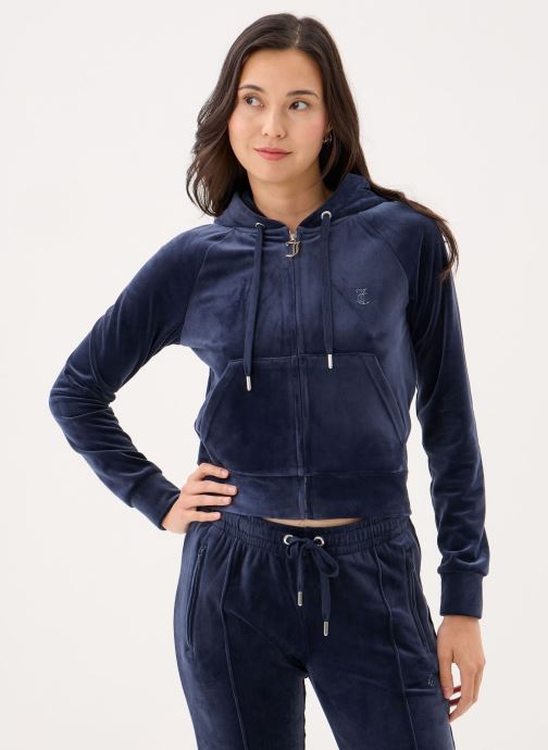 JUICY COUTURE Vestes de survêtement Madison Col Out Hoodie femme bleu