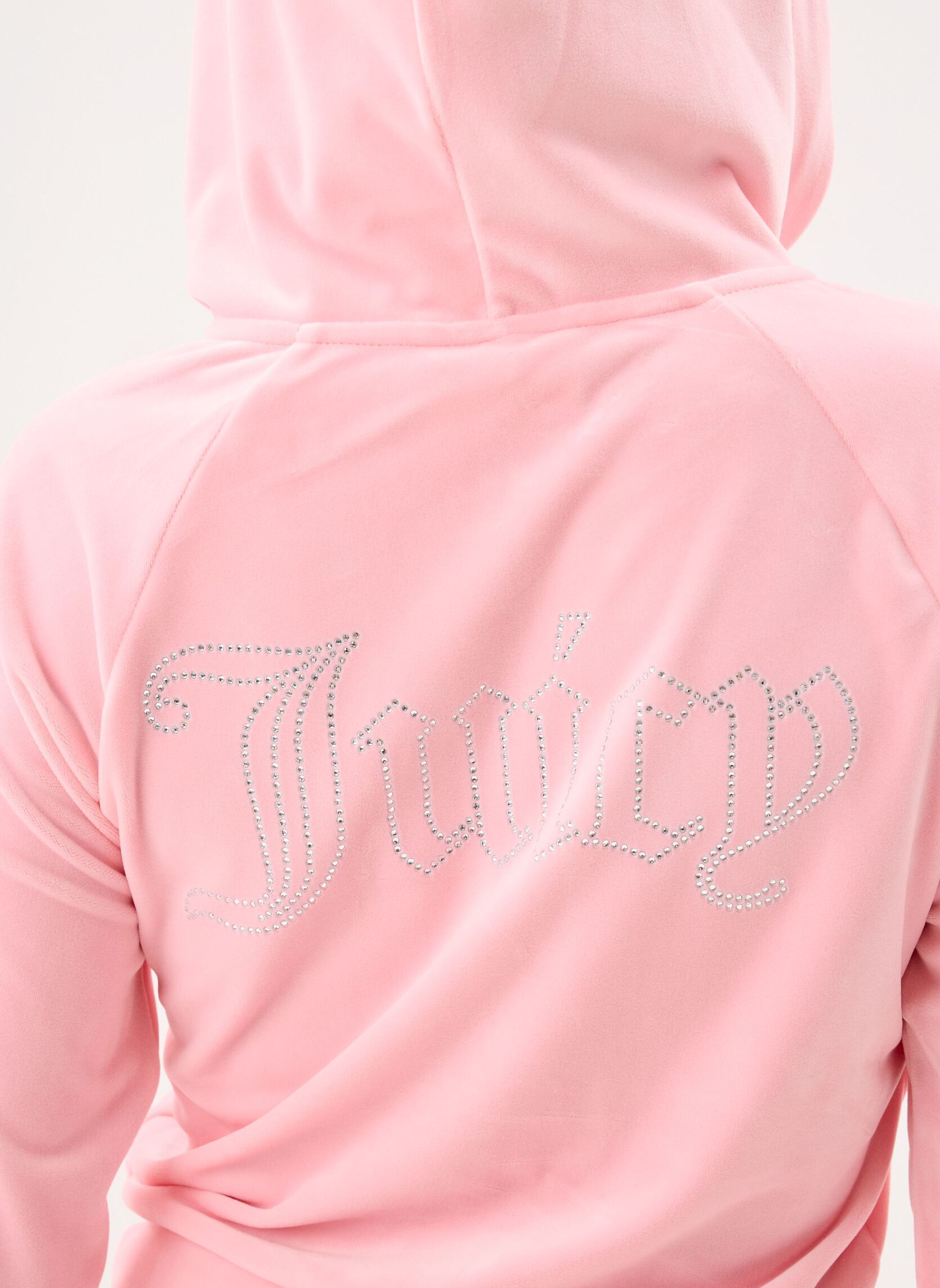 Trainingsjacken Madison Outline Hoodie With Diamante Bra damen rosa JUICY COUTURE Trainingsjacken Madison Outline Hoodie With Diamante Bra damen rosa JUICY PINK