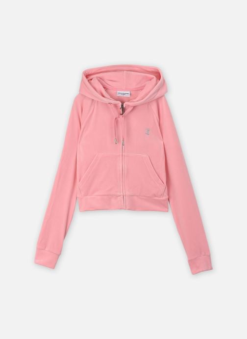 JUICY COUTURE Vestes de survêtement Madison Outline Hoodie With Diamante Bra femme rose