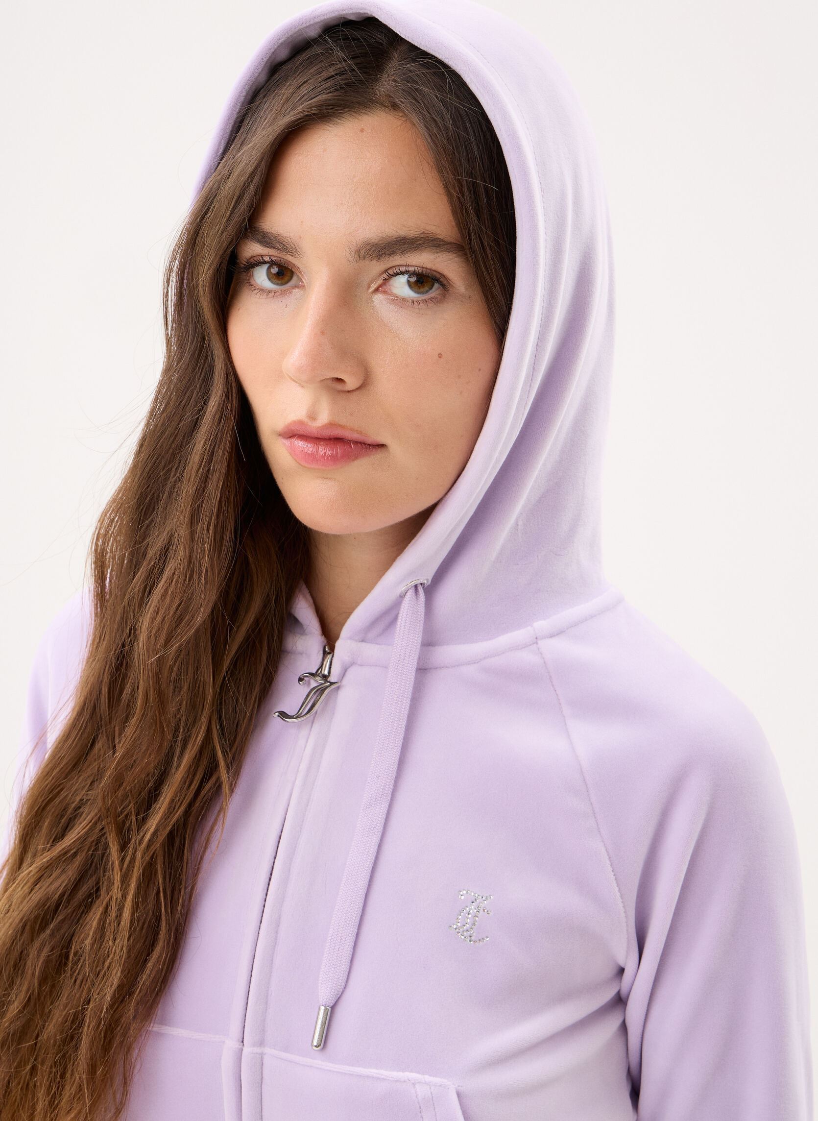 Vestes de survêtement Madison Outline Hoodie With Diamante Bra femme violet JUICY COUTURE Vestes de survêtement Madison Outline Hoodie With Diamante Bra femme violet PASTEL LILAC