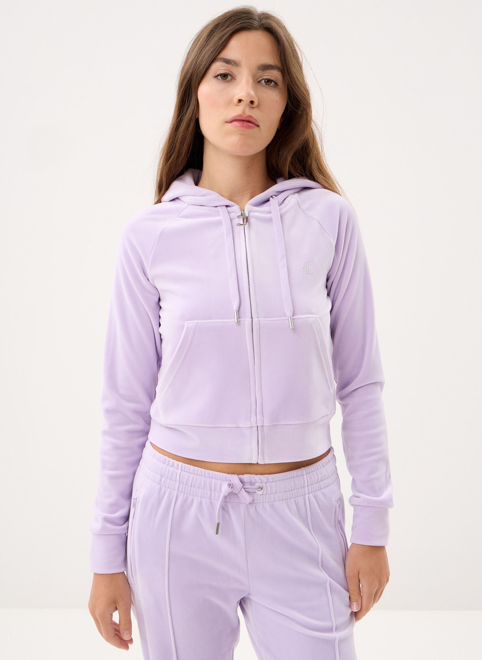 Vestes de survêtement Madison Outline Hoodie With Diamante Bra femme violet JUICY COUTURE Vestes de survêtement Madison Outline Hoodie With Diamante Bra femme violet PASTEL LILAC