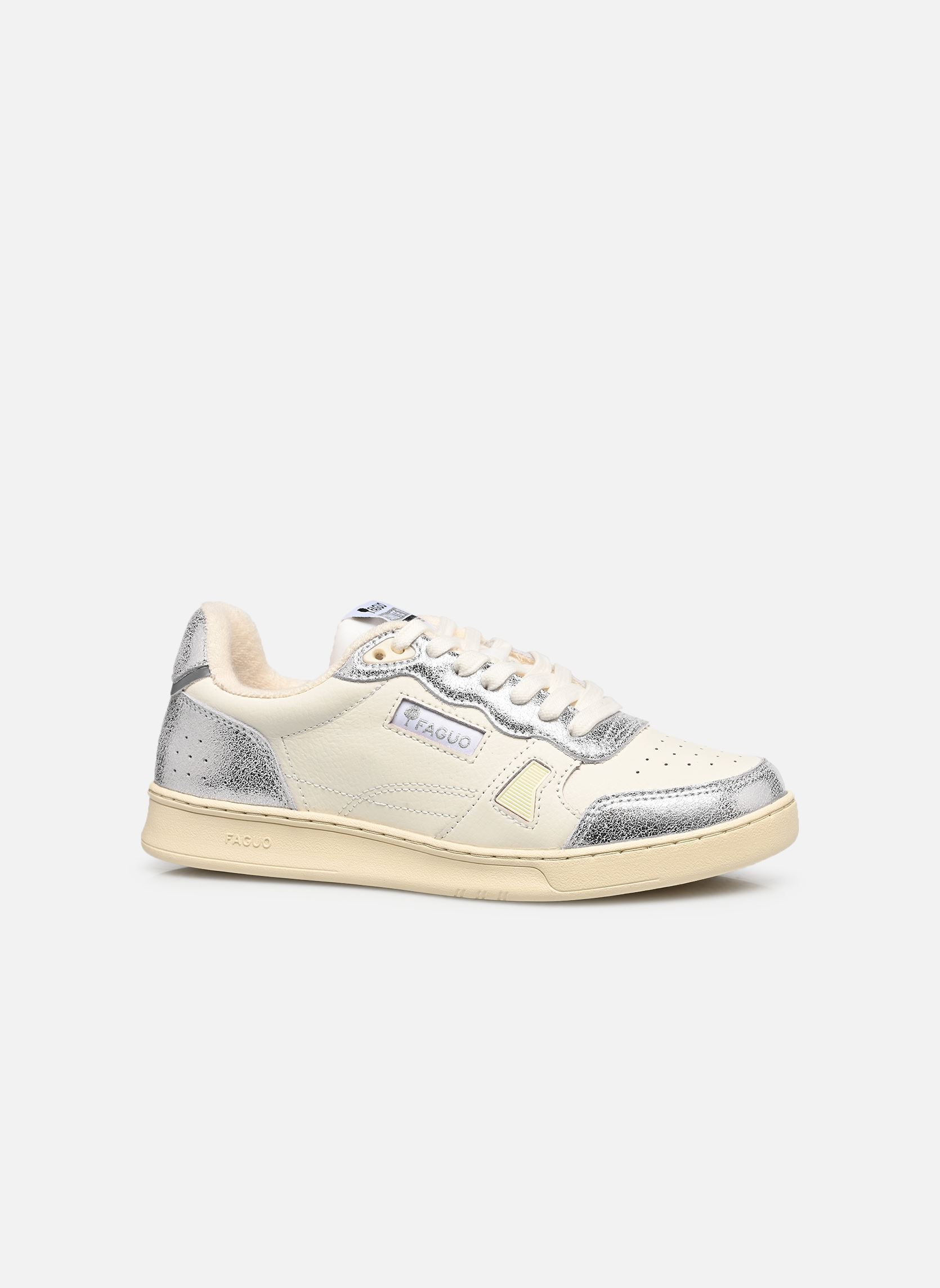 Sneakers COMMUTE 1 LEATHER W dames wit Faguo Sneakers COMMUTE 1 LEATHER W dames wit OFF-WHITE/SILVER