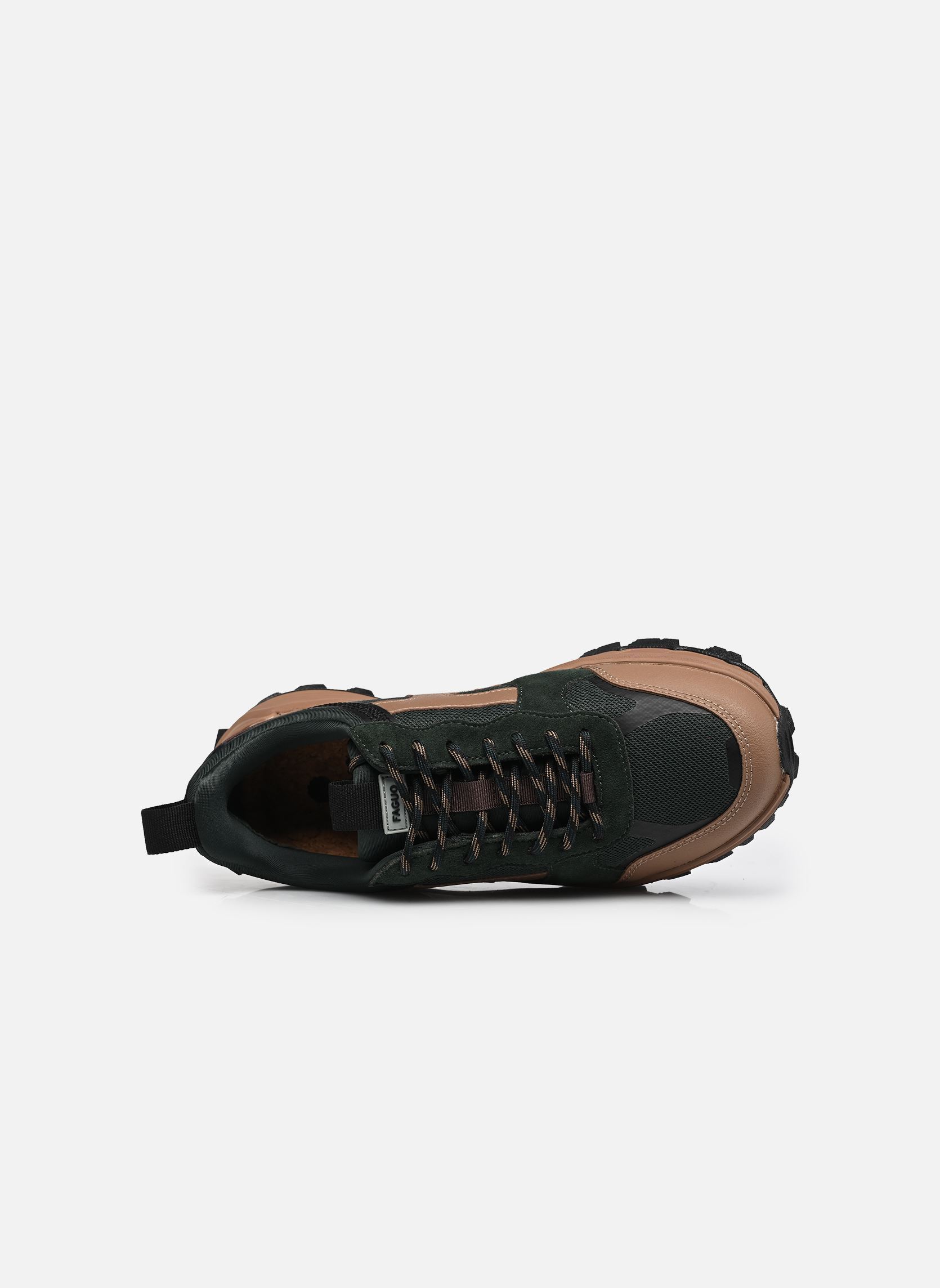 Lage sneakers MONSTERA WOVEN SUEDE W dames groen Faguo Lage sneakers MONSTERA WOVEN SUEDE W dames groen DARK JUNGLE