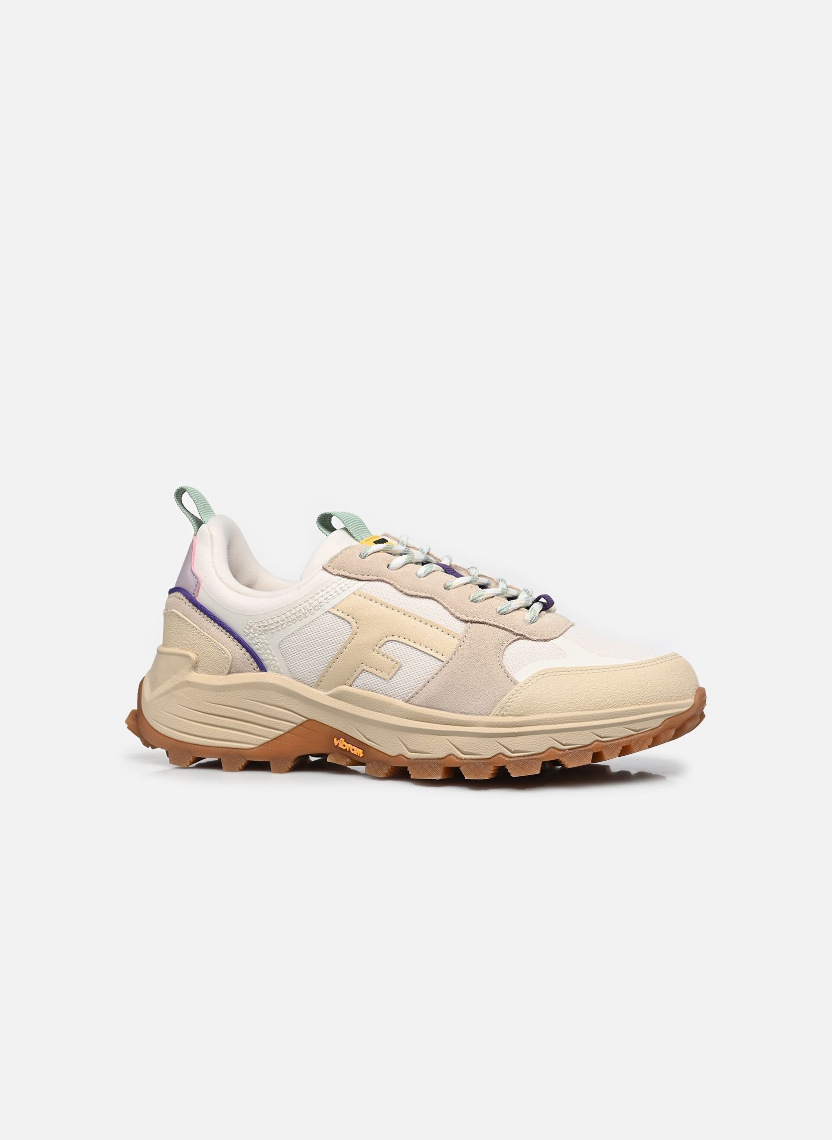 Niedrige Sneaker MONSTERA WOVEN SUEDE W damen beige Faguo Niedrige Sneaker MONSTERA WOVEN SUEDE W damen beige WHITE/LIGHT GREEN