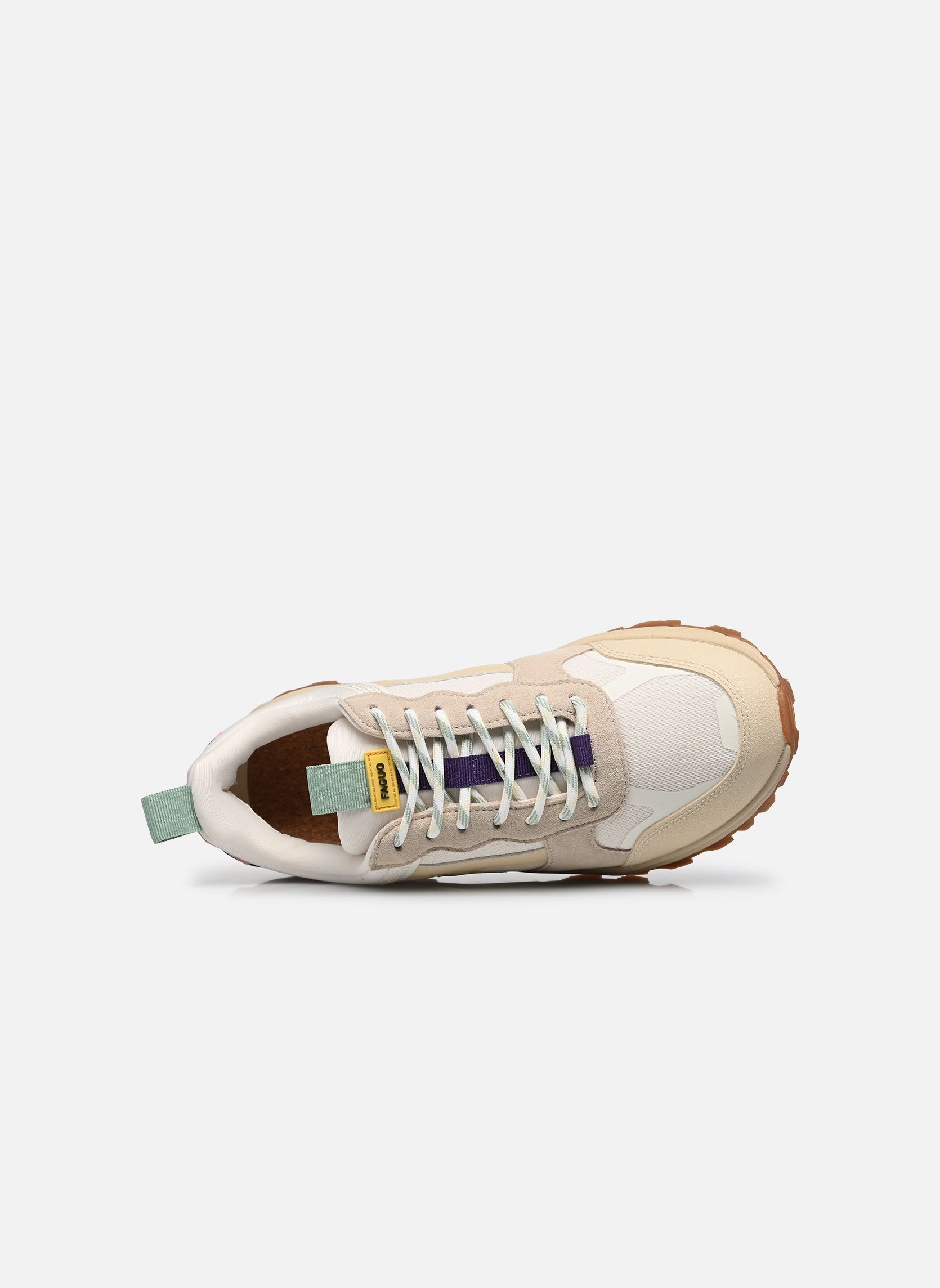 Niedrige Sneaker MONSTERA WOVEN SUEDE W damen beige Faguo Niedrige Sneaker MONSTERA WOVEN SUEDE W damen beige WHITE/LIGHT GREEN