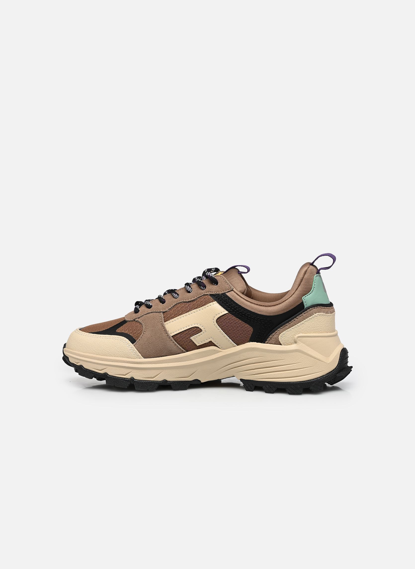 Niedrige Sneaker MONSTERA WOVEN SUEDE W damen braun Faguo Niedrige Sneaker MONSTERA WOVEN SUEDE W damen braun Light camel