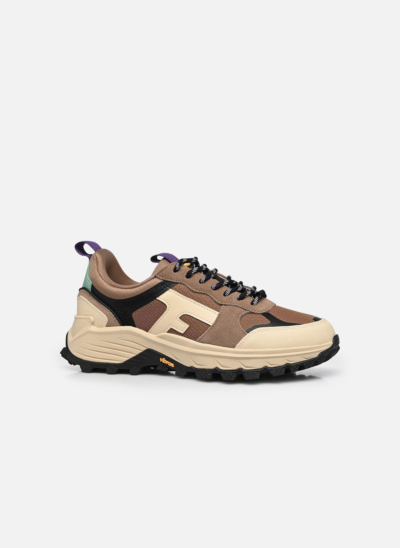 Niedrige Sneaker MONSTERA WOVEN SUEDE W damen braun Faguo Niedrige Sneaker MONSTERA WOVEN SUEDE W damen braun Light camel