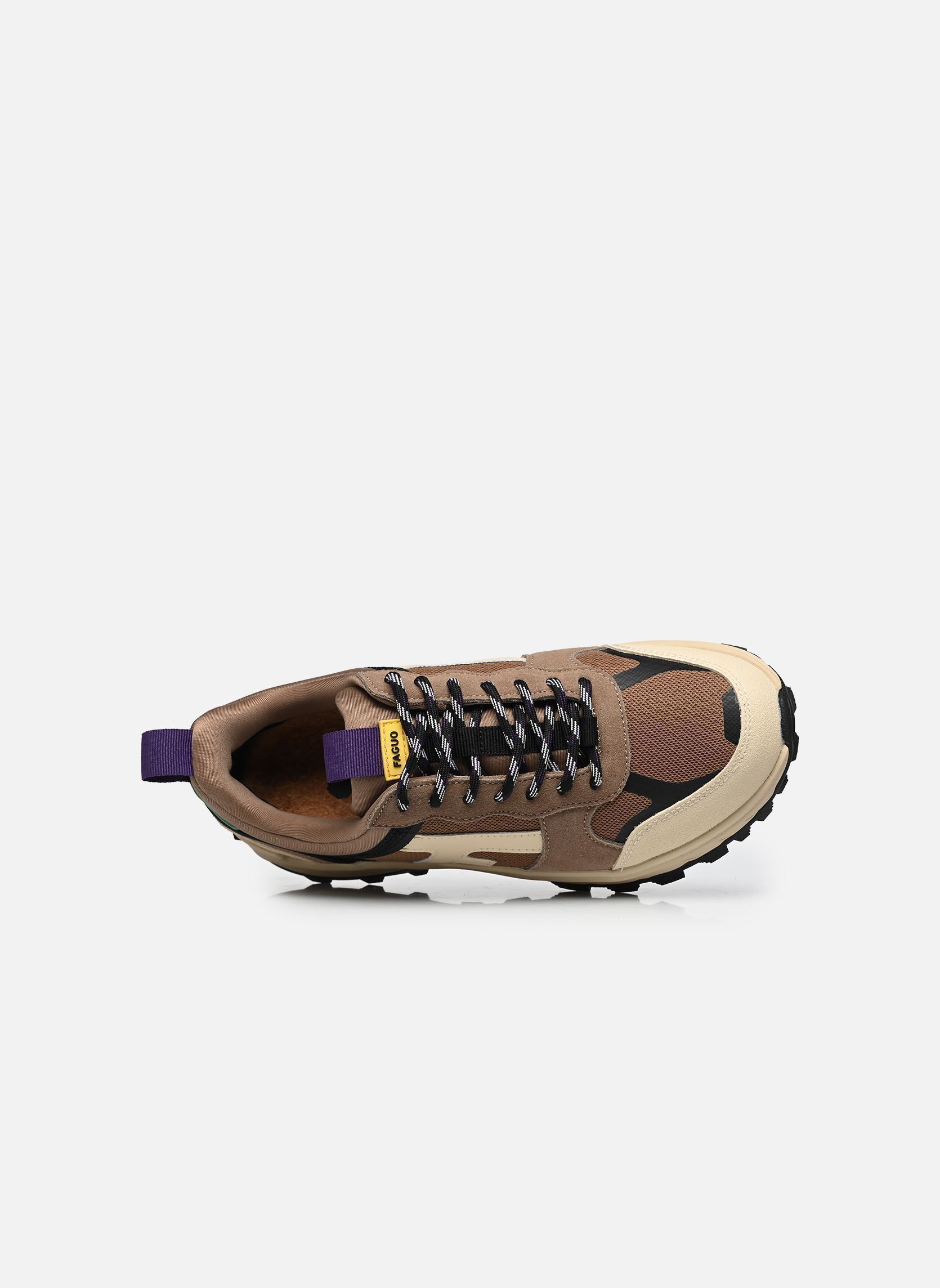 Niedrige Sneaker MONSTERA WOVEN SUEDE W damen braun Faguo Niedrige Sneaker MONSTERA WOVEN SUEDE W damen braun Light camel