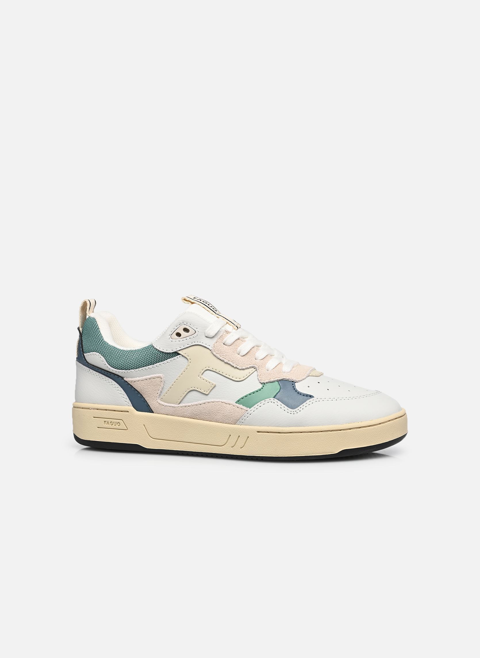 Sneakers DAHLIA LEATHER SUEDE M heren wit Faguo Sneakers DAHLIA LEATHER SUEDE M heren wit OFF-WHITE/BLUE