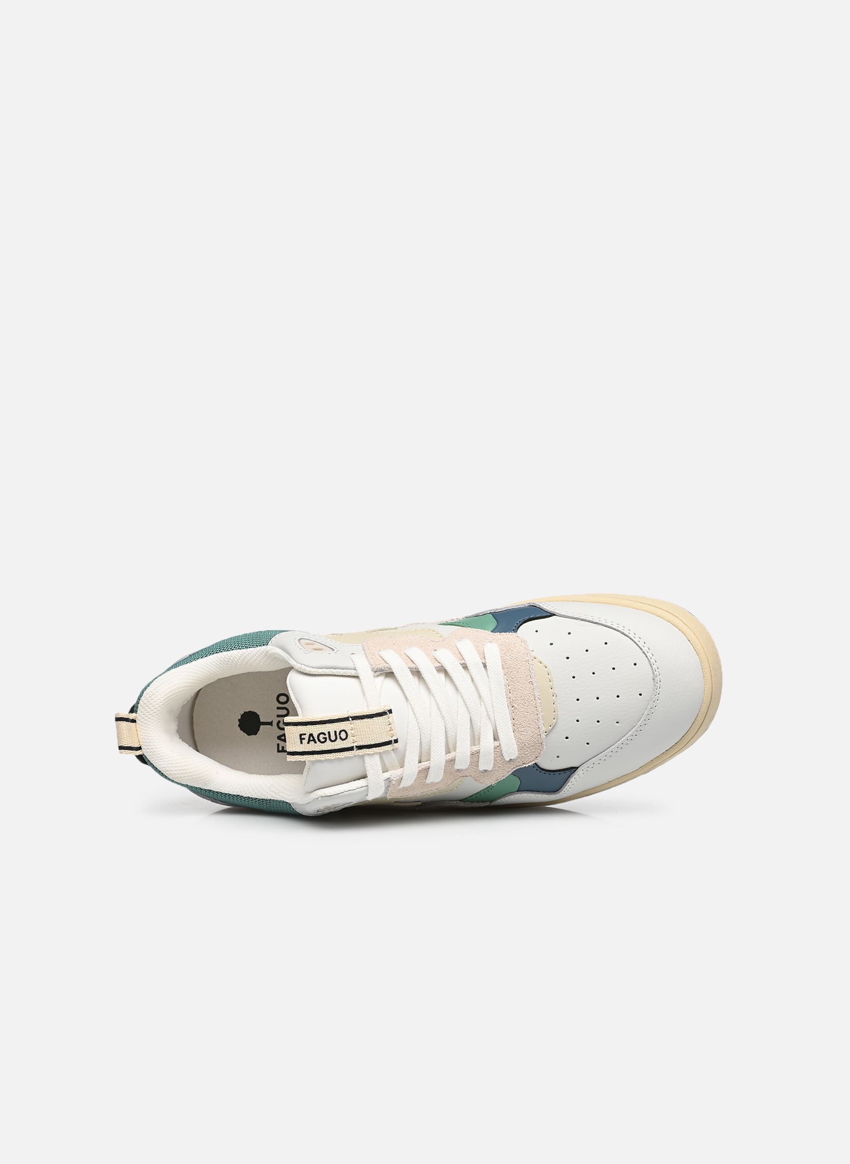 Sneakers DAHLIA LEATHER SUEDE M heren wit Faguo Sneakers DAHLIA LEATHER SUEDE M heren wit OFF-WHITE/BLUE