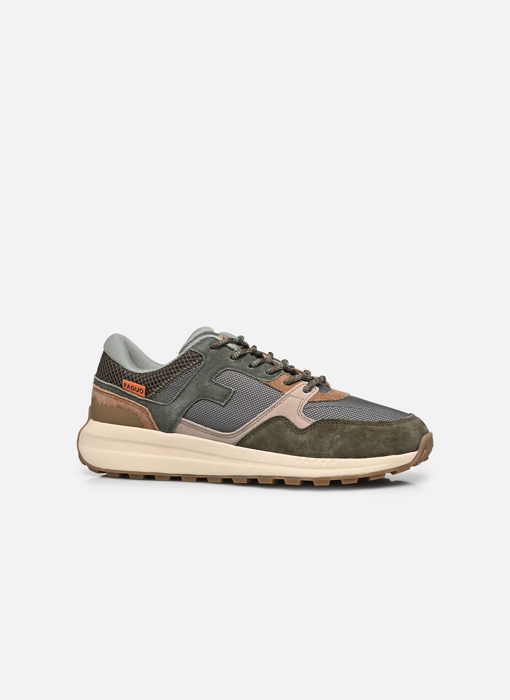 Baskets basses LIMWOOD SUEDE MESH homme multicolore Faguo Baskets basses LIMWOOD SUEDE MESH homme multicolore KAKI/CAMEL