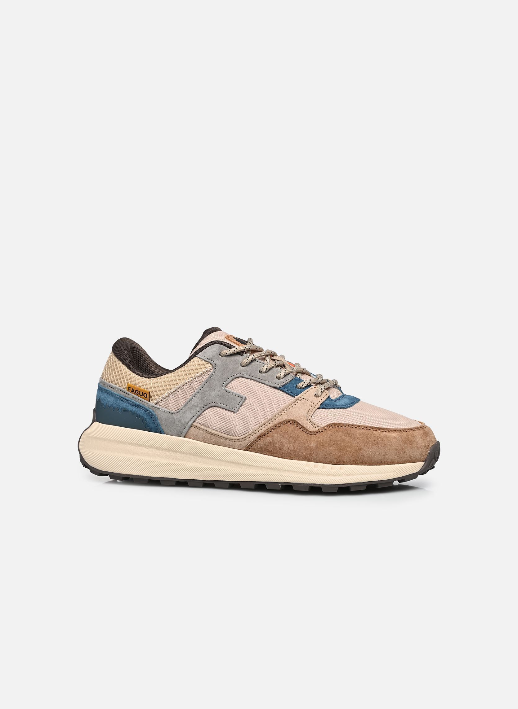 Baskets basses LIMWOOD SUEDE MESH homme beige Faguo Baskets basses LIMWOOD SUEDE MESH homme beige Camel/Navy