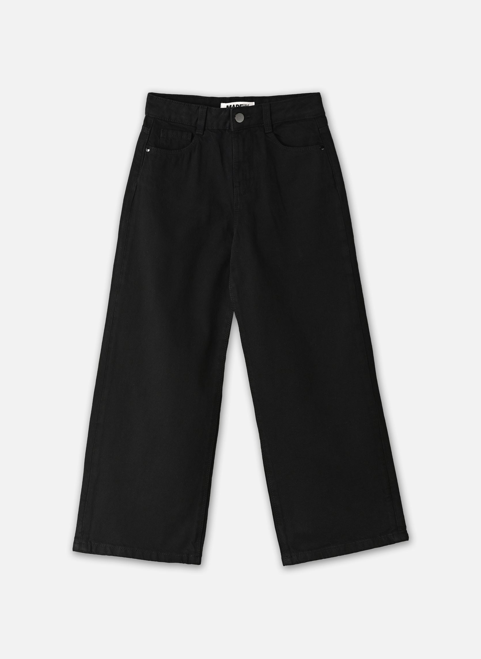 Pantalons PWIDECOLOR fille noir MADE BY Pantalons PWIDECOLOR fille noir NOIR