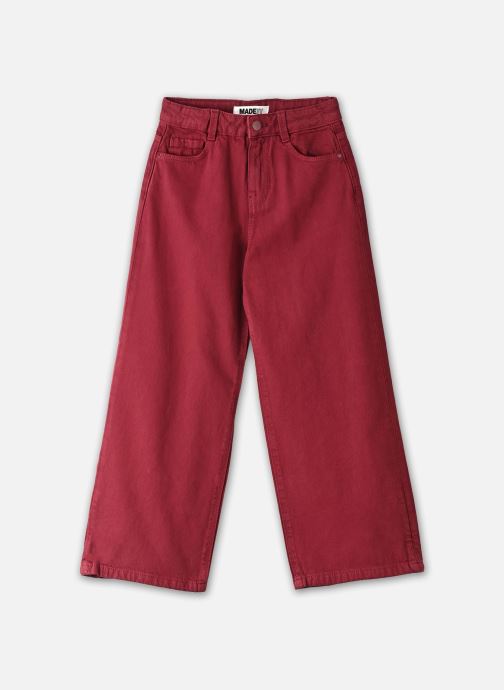 MADE BY Pantalons PWIDECOLOR fille bordeaux