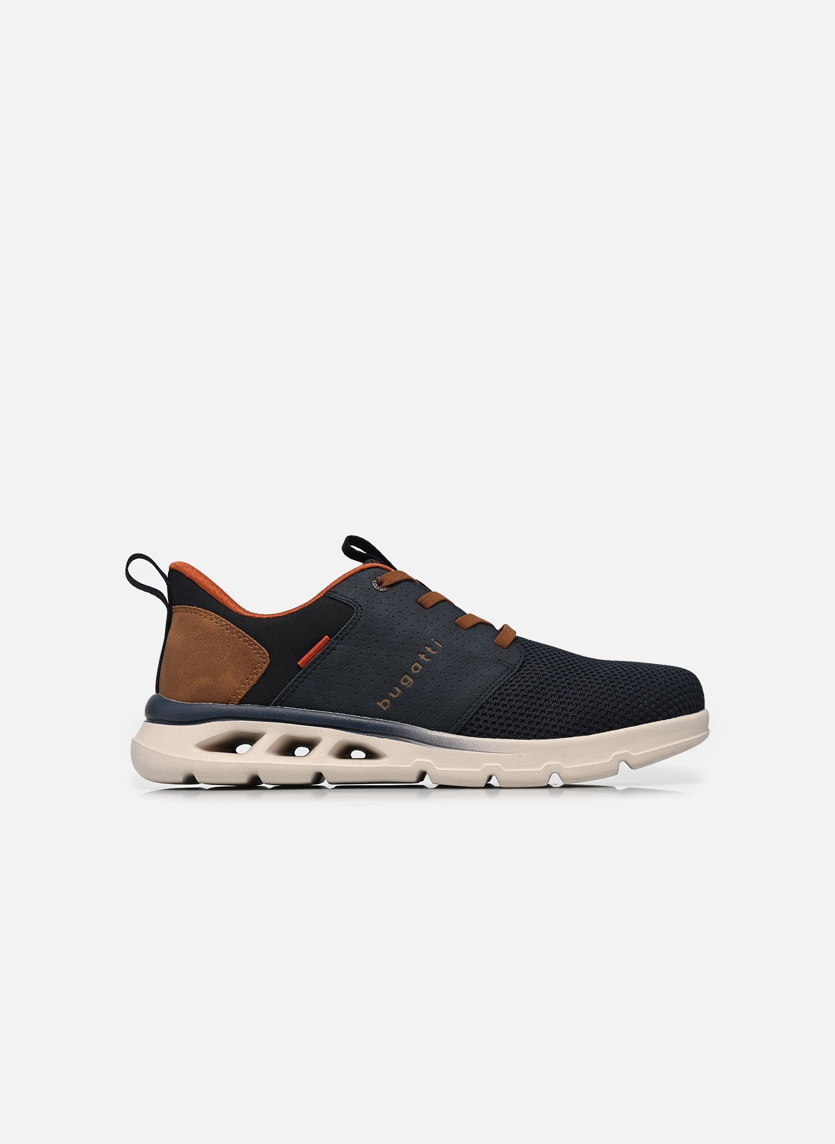 Lage sneakers Sennon heren blauw Bugatti Lage sneakers Sennon heren blauw NAVY/BROWN