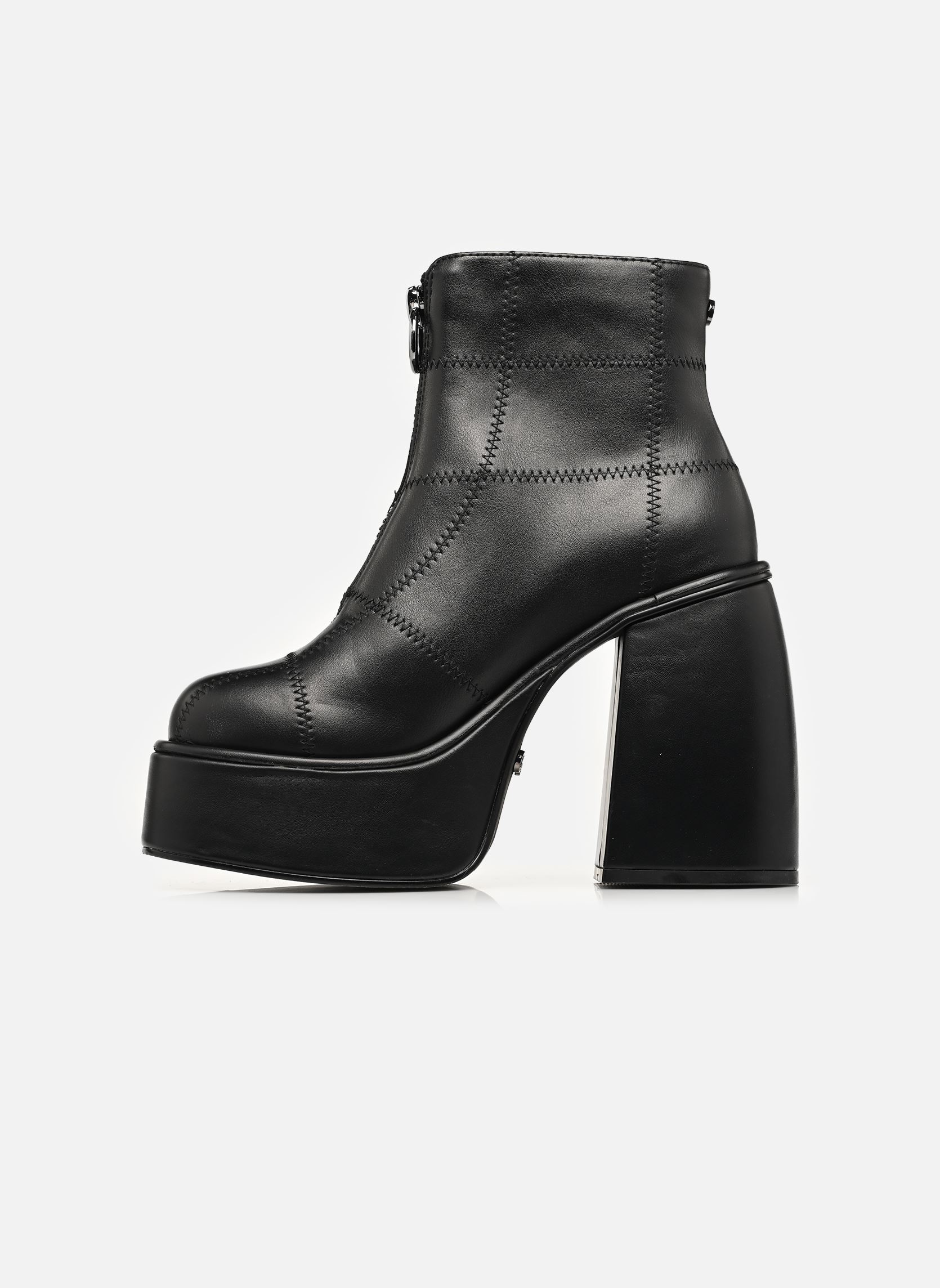 Enkellaarzen en boots Heart Front Zip dames zwart Buffalo Enkellaarzen en boots Heart Front Zip dames zwart Black