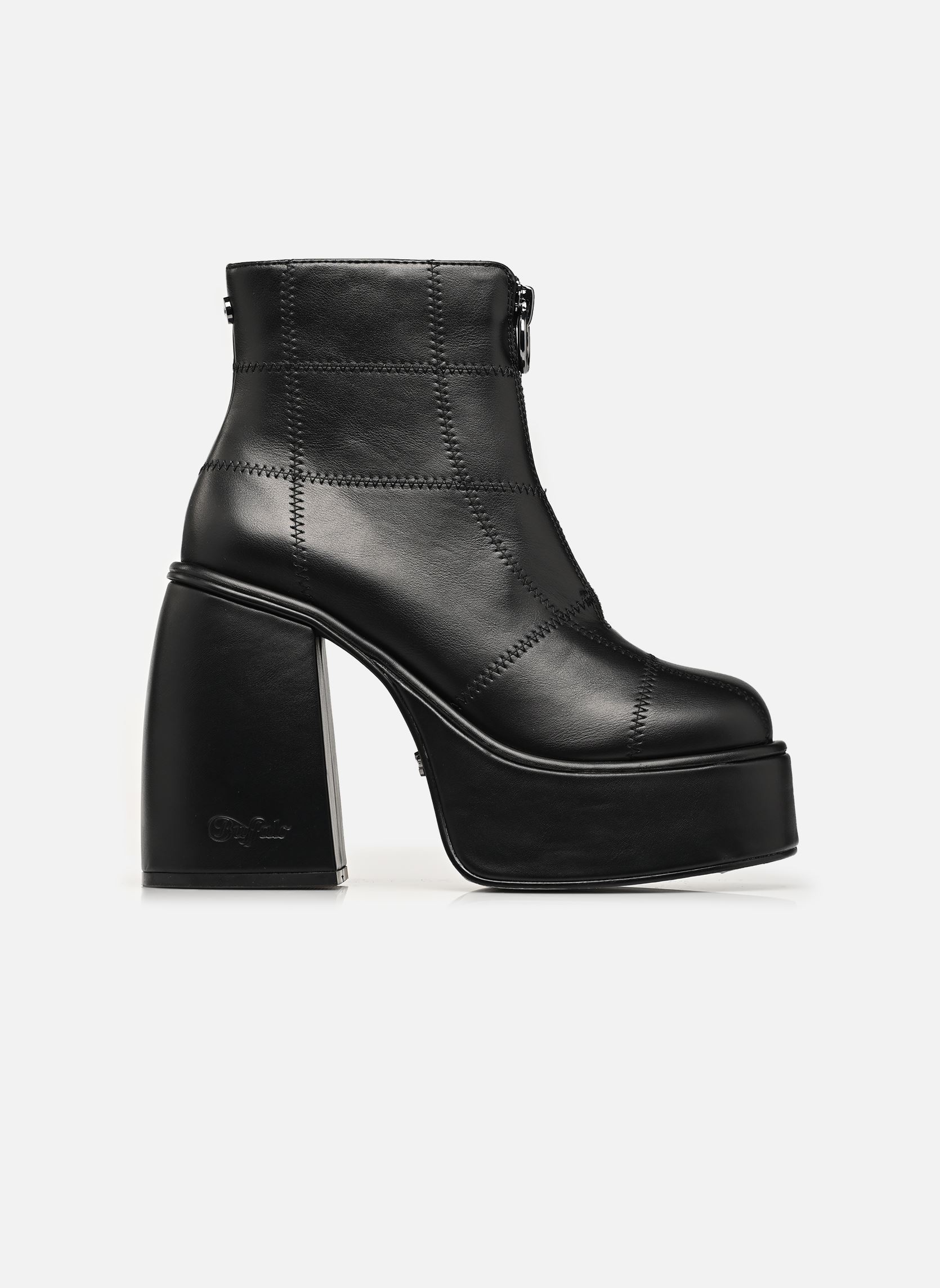 Enkellaarzen en boots Heart Front Zip dames zwart Buffalo Enkellaarzen en boots Heart Front Zip dames zwart Black