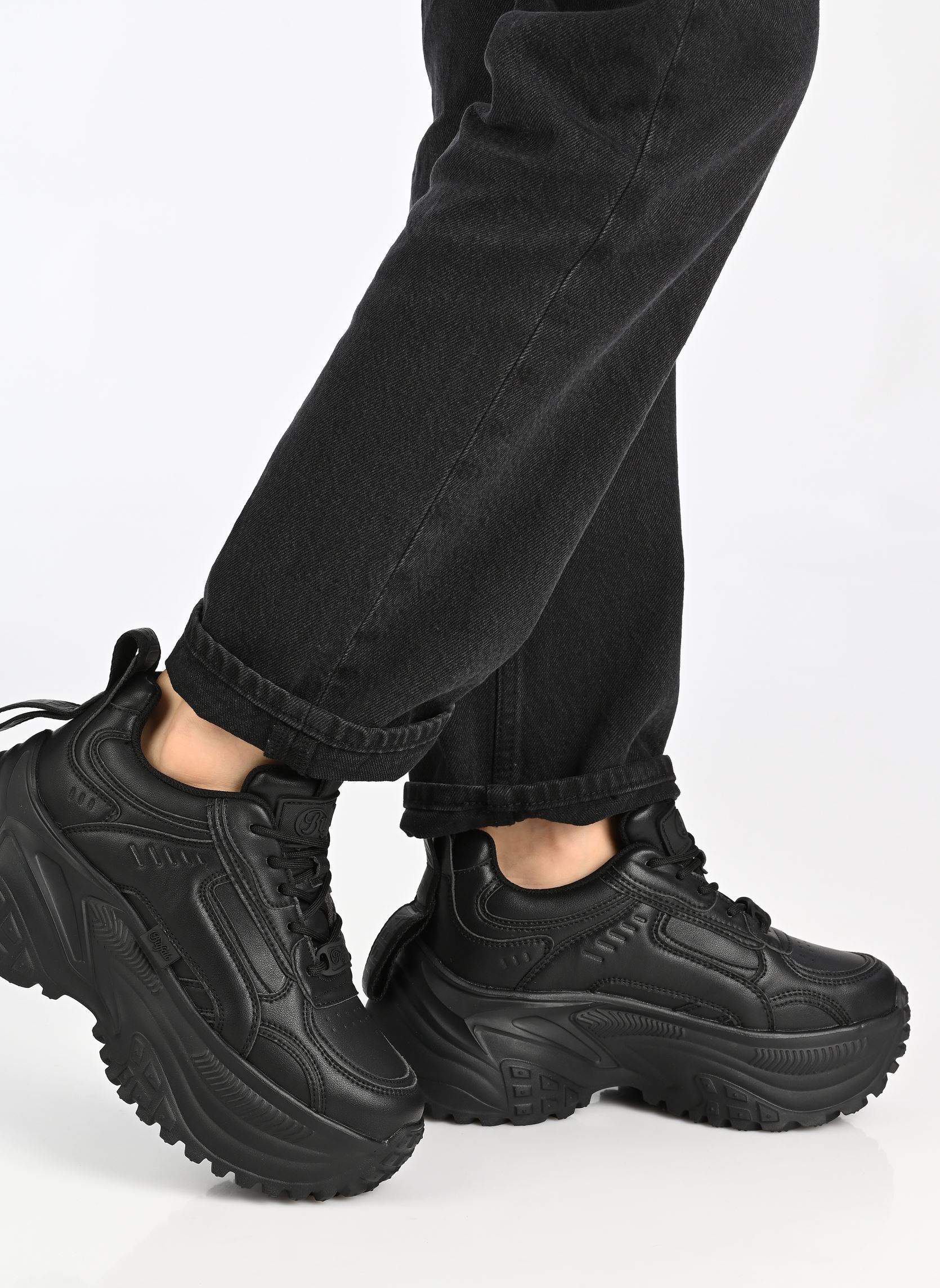 Baskets compensées Turbo One femme noir Buffalo Baskets compensées Turbo One femme noir Black