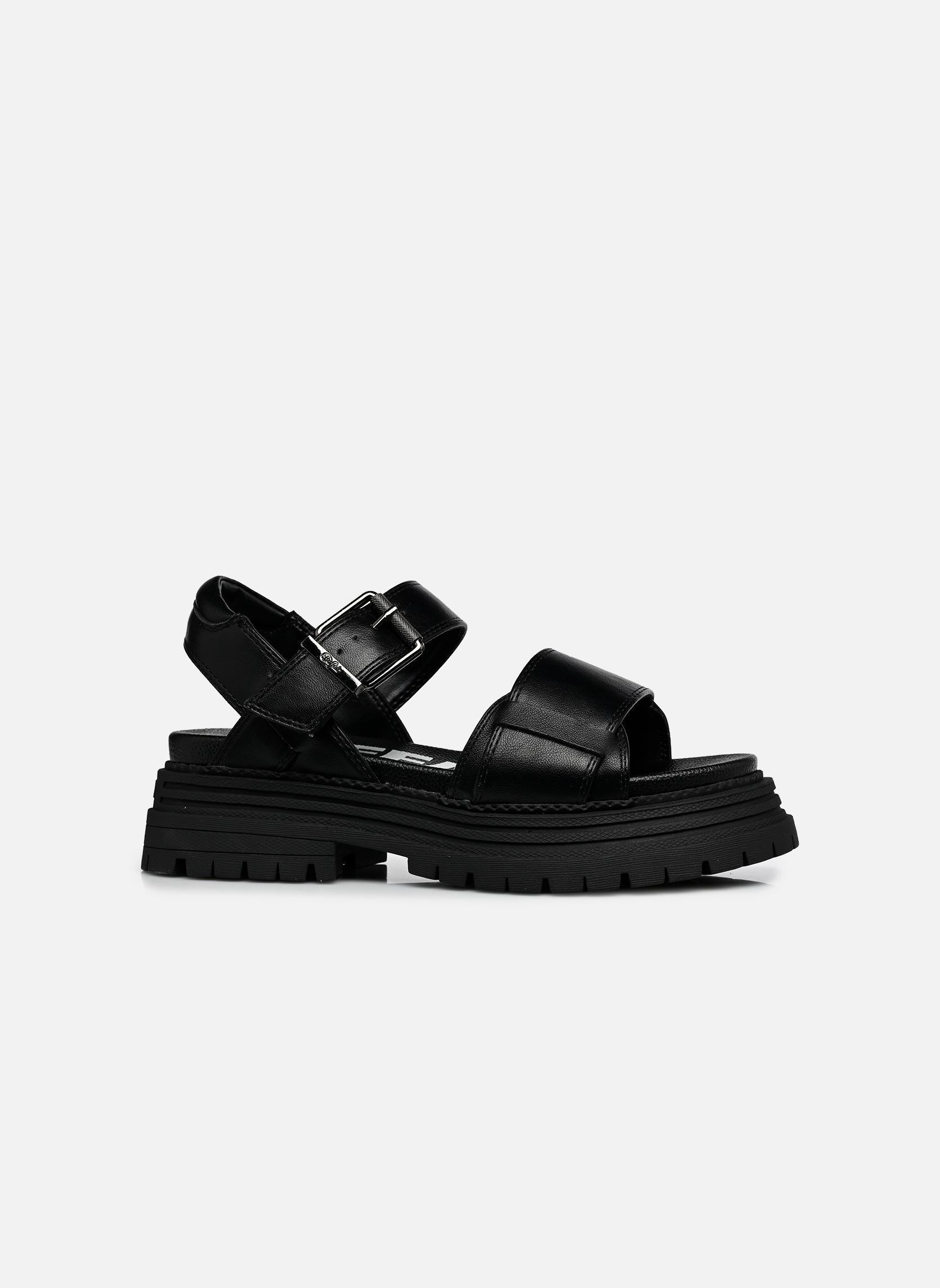 Flache Sandalen Lennox Sandal damen schwarz Buffalo Flache Sandalen Lennox Sandal damen schwarz Black