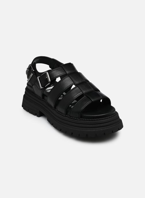 Buffalo Platte sandalen Lennox Fisher dames zwart