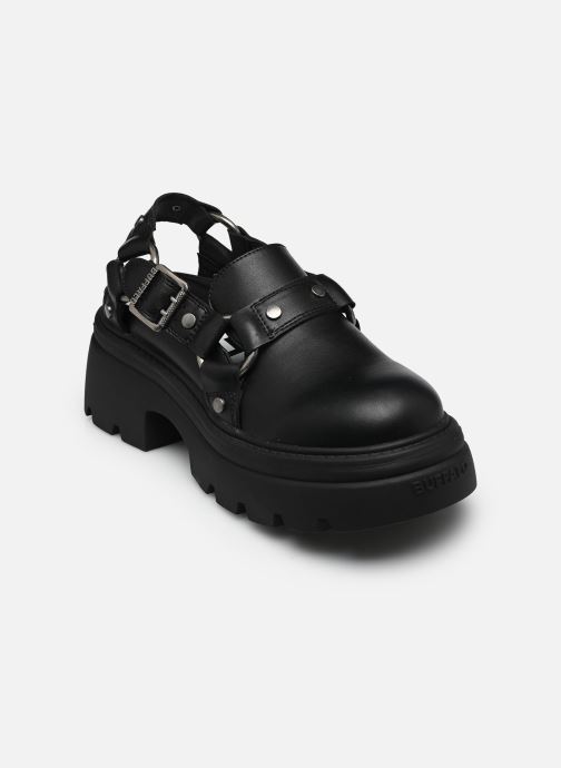 Buffalo Derby schoenen Vega Clog Buckle dames zwart