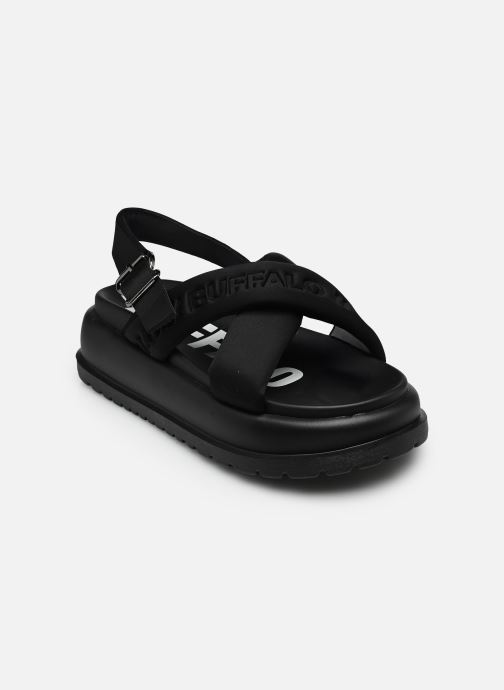 Buffalo Sandalen Palma Cross dames zwart