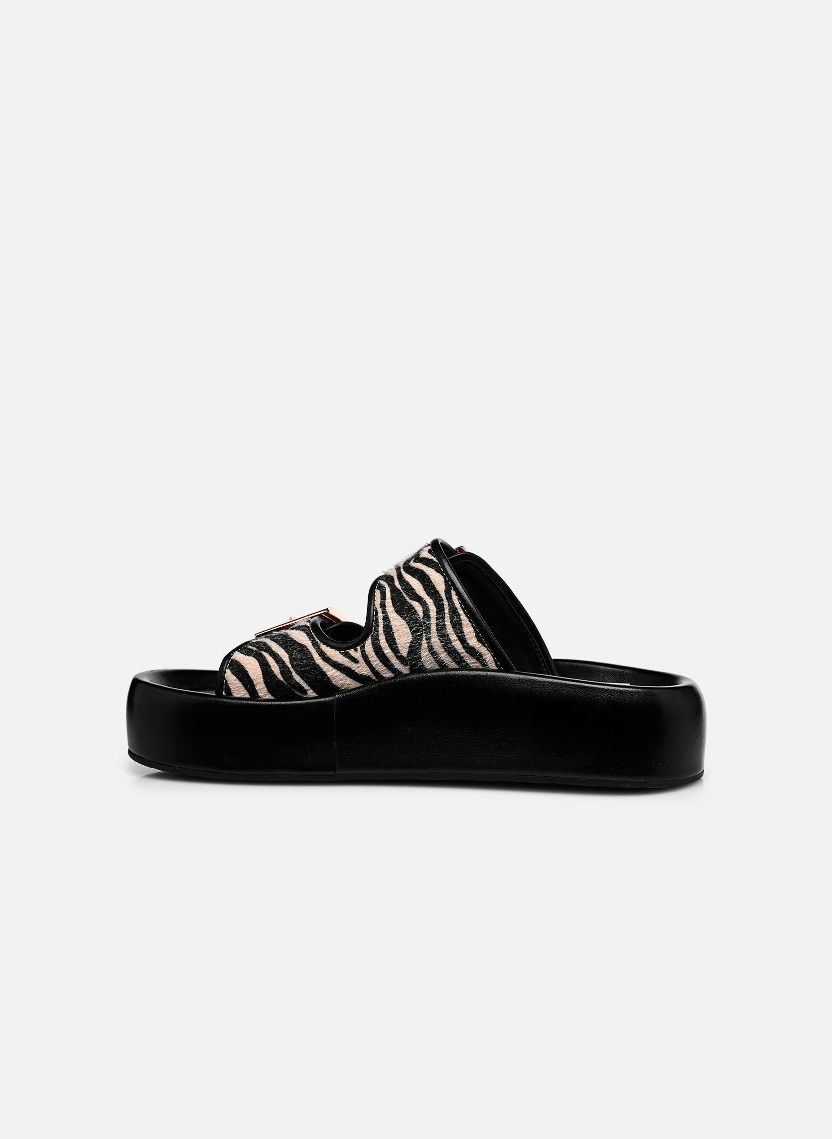 Mules et sabots Evelyn Ari femme noir Buffalo Mules et sabots Evelyn Ari femme noir Black/white zebra