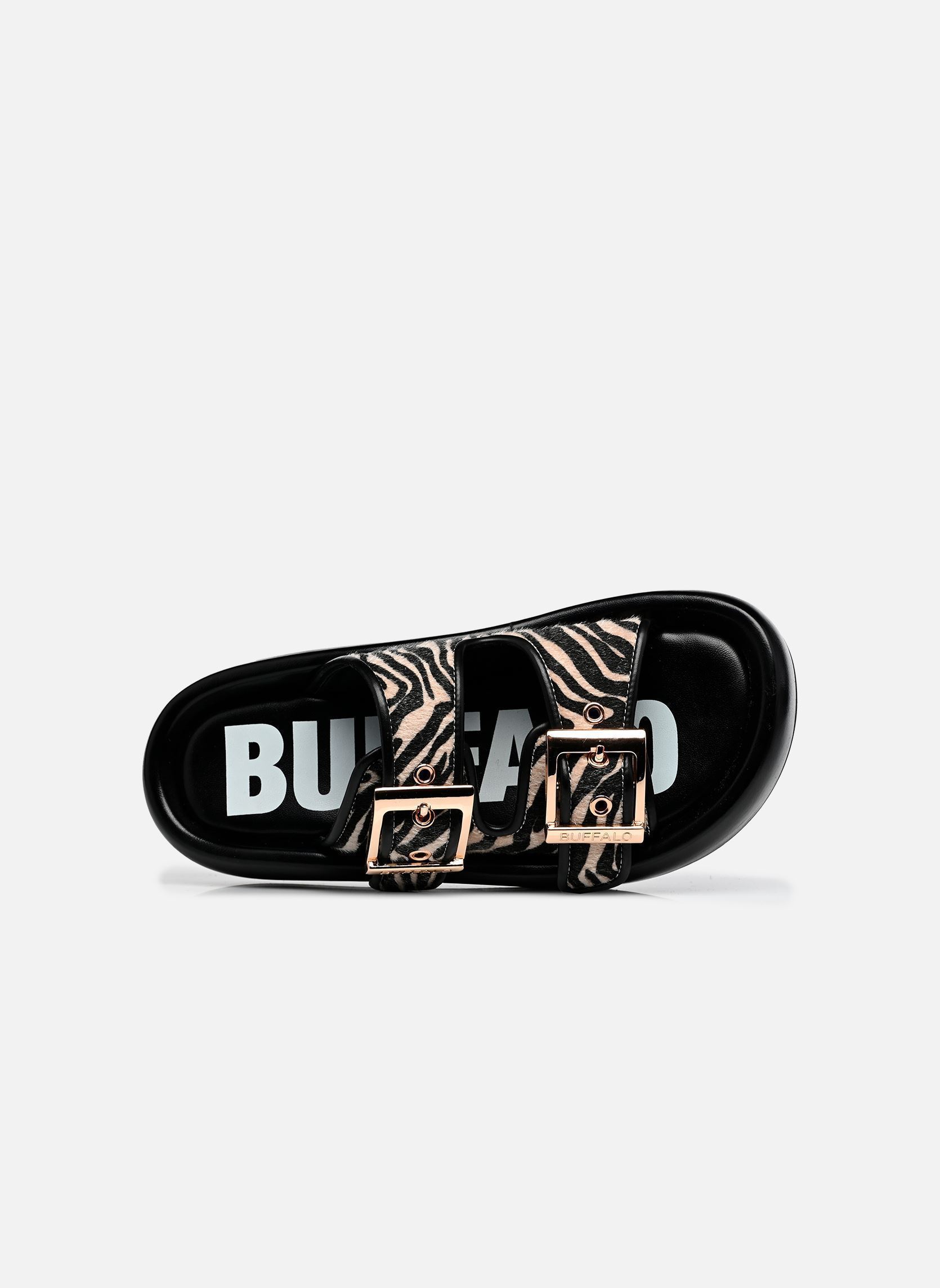 Mules et sabots Evelyn Ari femme noir Buffalo Mules et sabots Evelyn Ari femme noir Black/white zebra