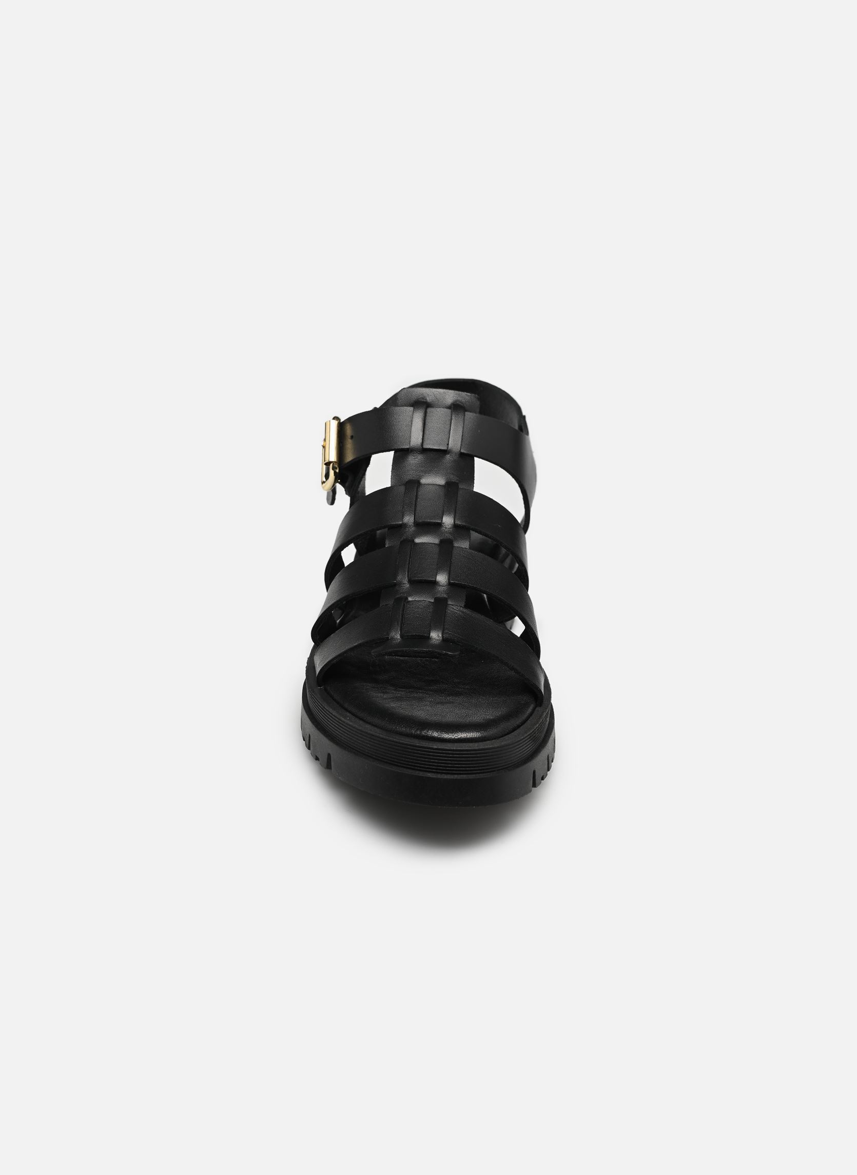 Sandalen met sleehak en plateau Delia Vitello dames zwart Semerdjian Sandalen met sleehak en plateau Delia Vitello dames zwart NERO
