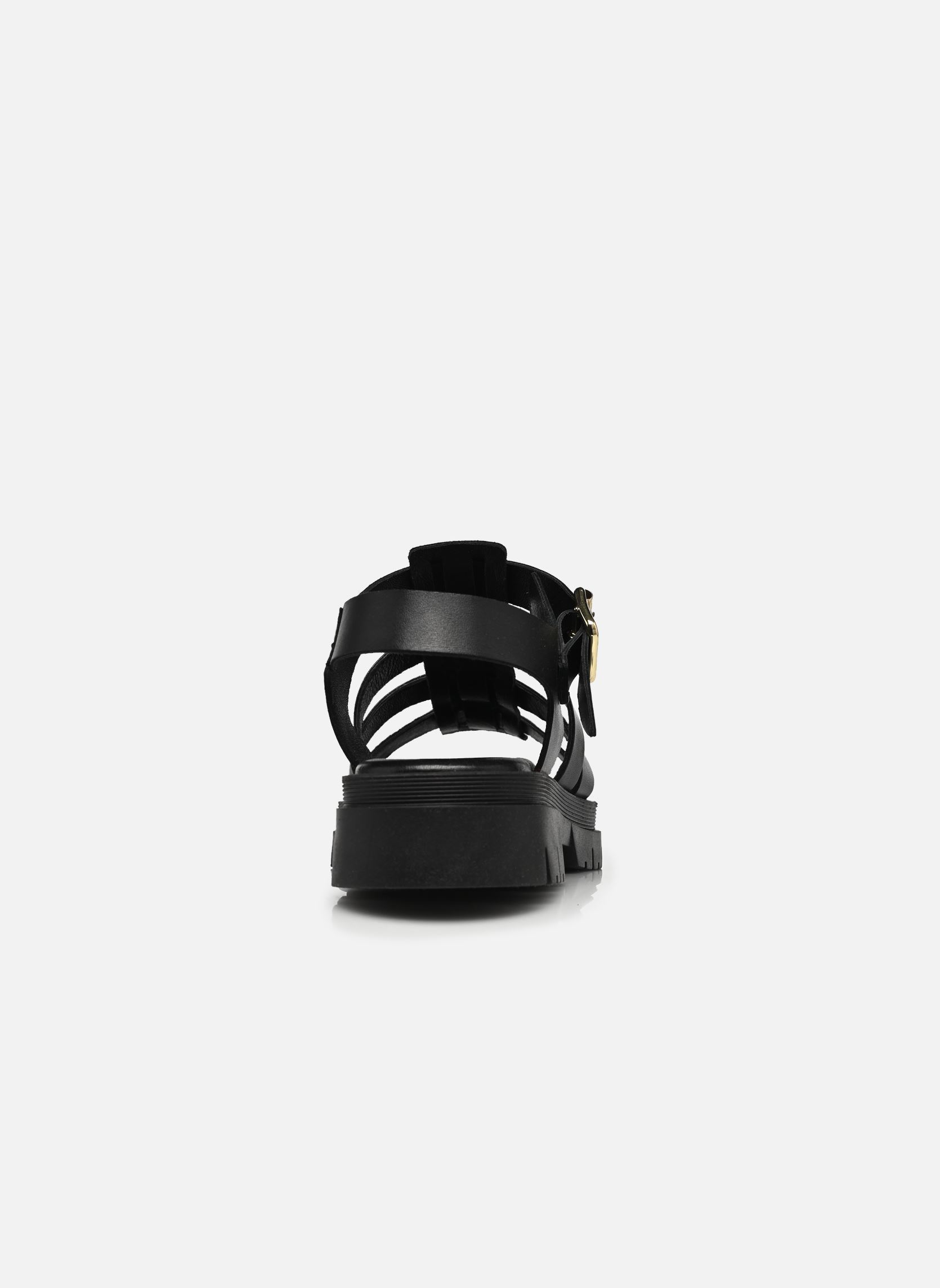 Sandalen met sleehak en plateau Delia Vitello dames zwart Semerdjian Sandalen met sleehak en plateau Delia Vitello dames zwart NERO