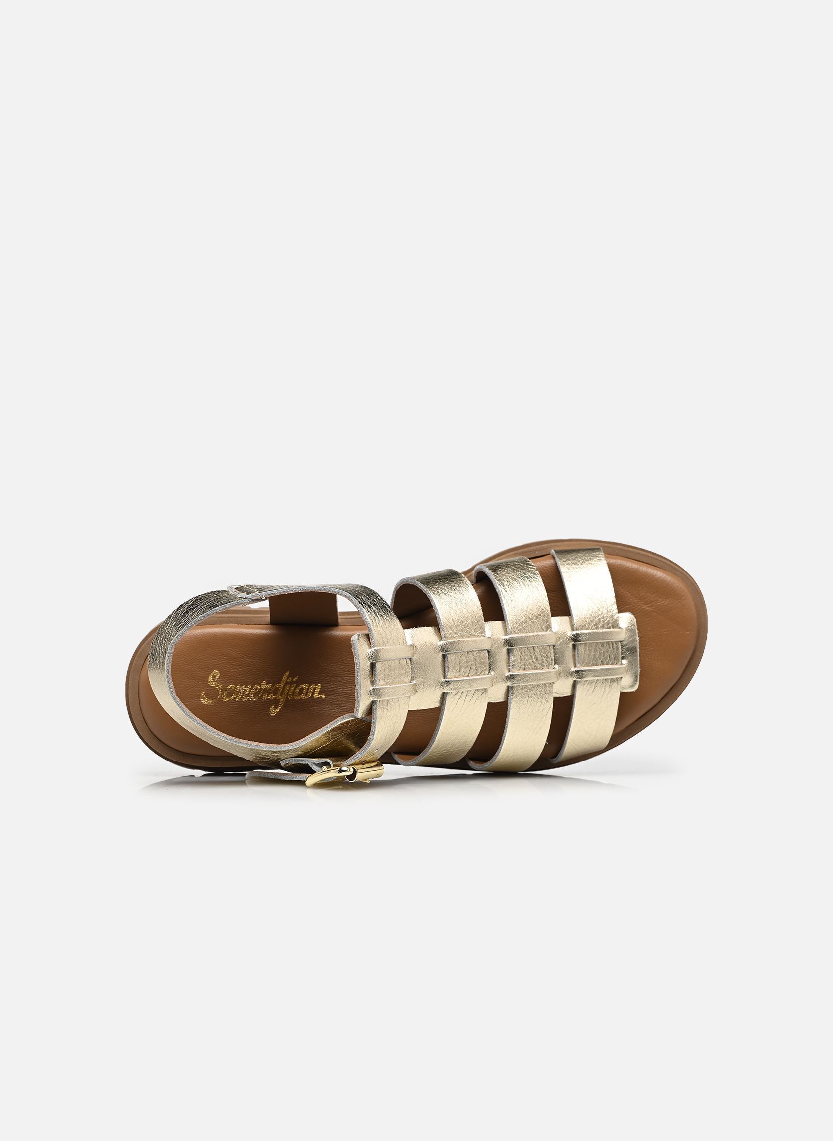 Keil- und Plateausandalen Delia Laminato damen gold und bronze Semerdjian Keil- und Plateausandalen Delia Laminato damen gold und bronze PLATINO