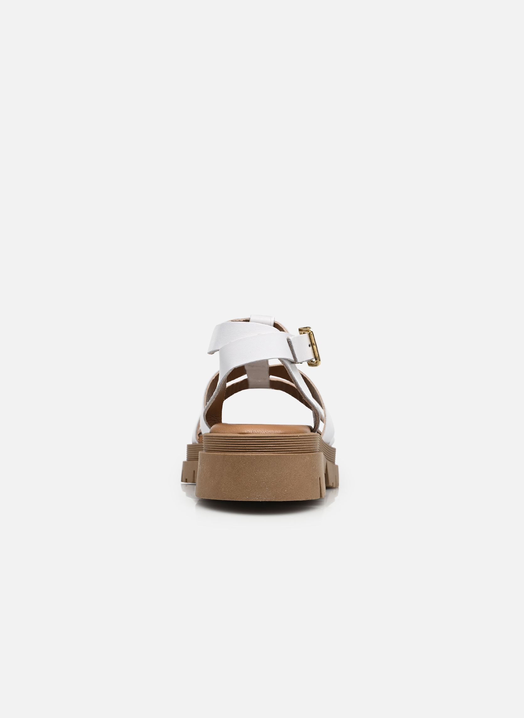 Sandalen met sleehak en plateau Clara Vitello dames wit Semerdjian Sandalen met sleehak en plateau Clara Vitello dames wit BIANCO