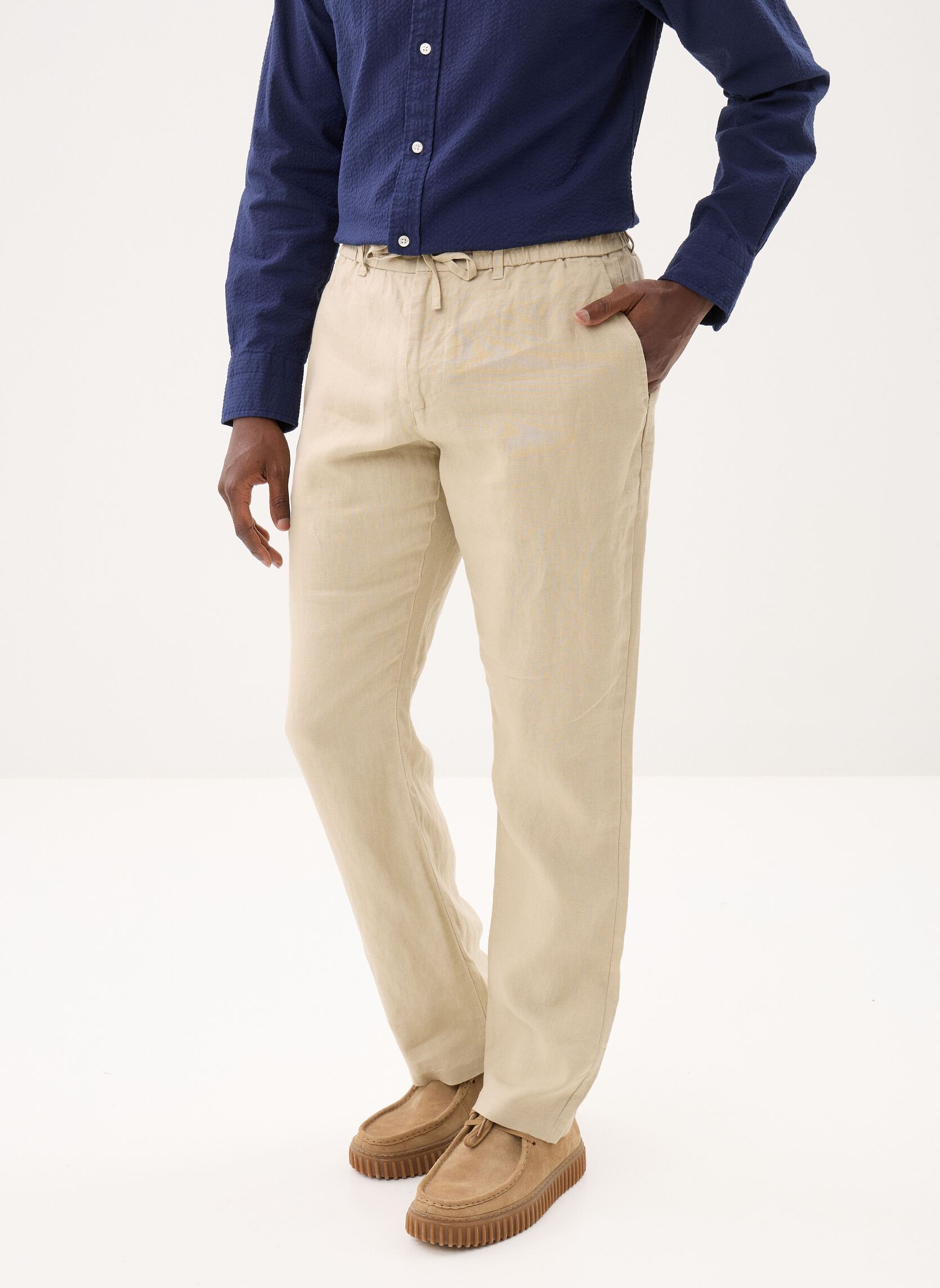 Vêtements GANT Reg Linen Ds Pants pour