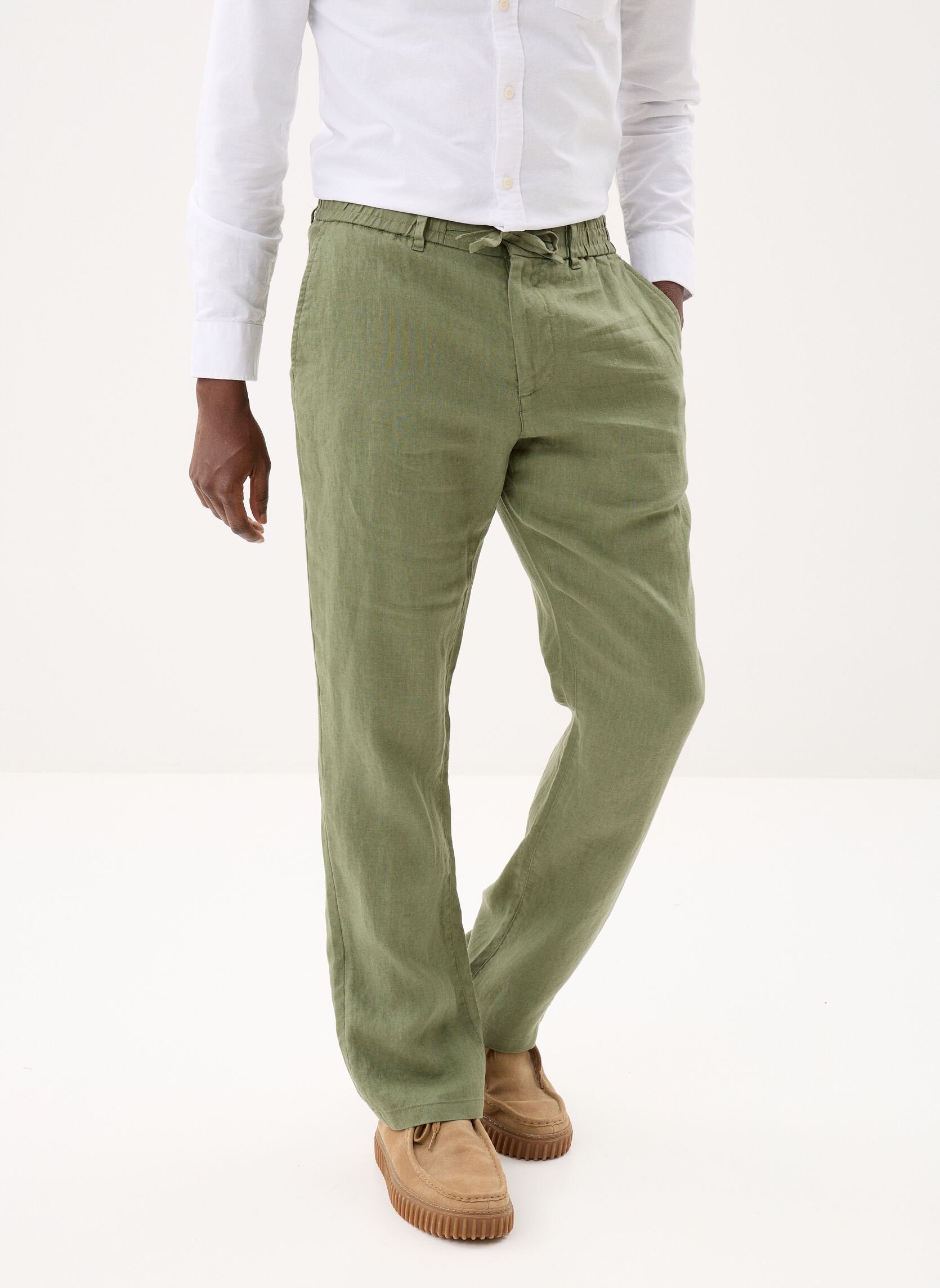 Vêtements GANT Reg Linen Ds Pants pour