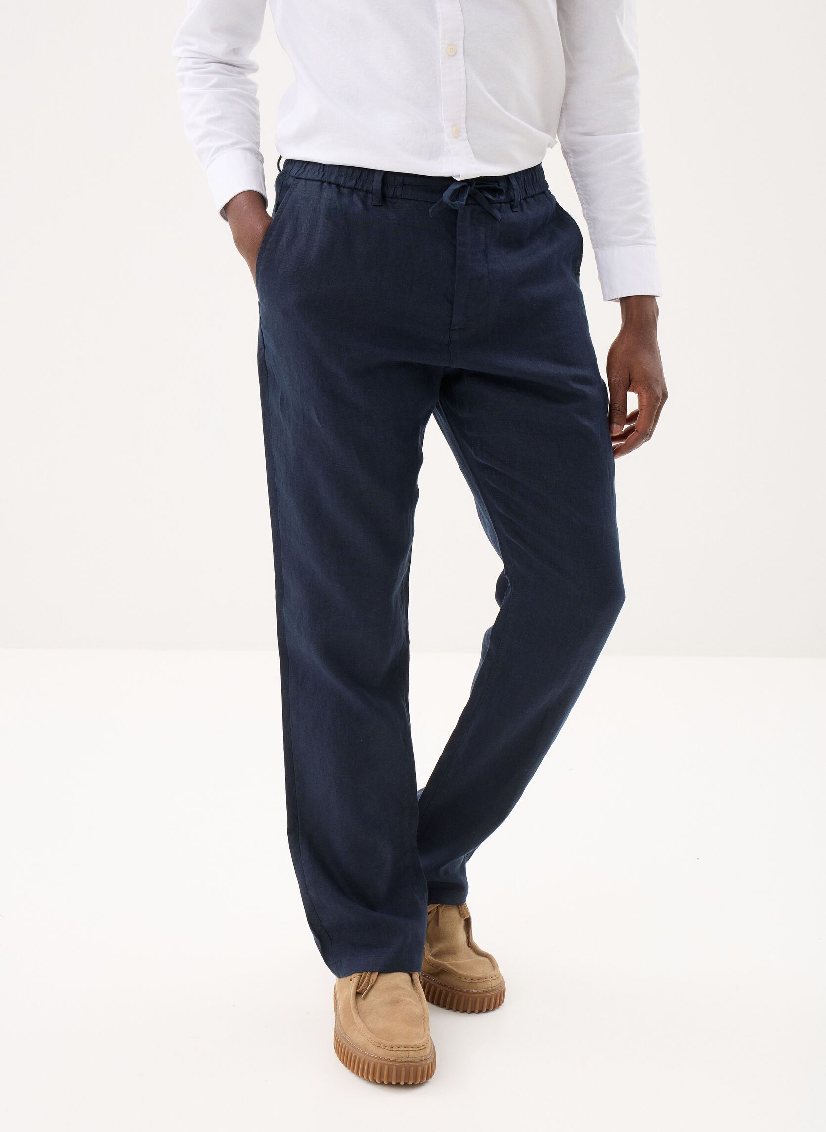 Vêtements GANT Reg Linen Ds Pants pour