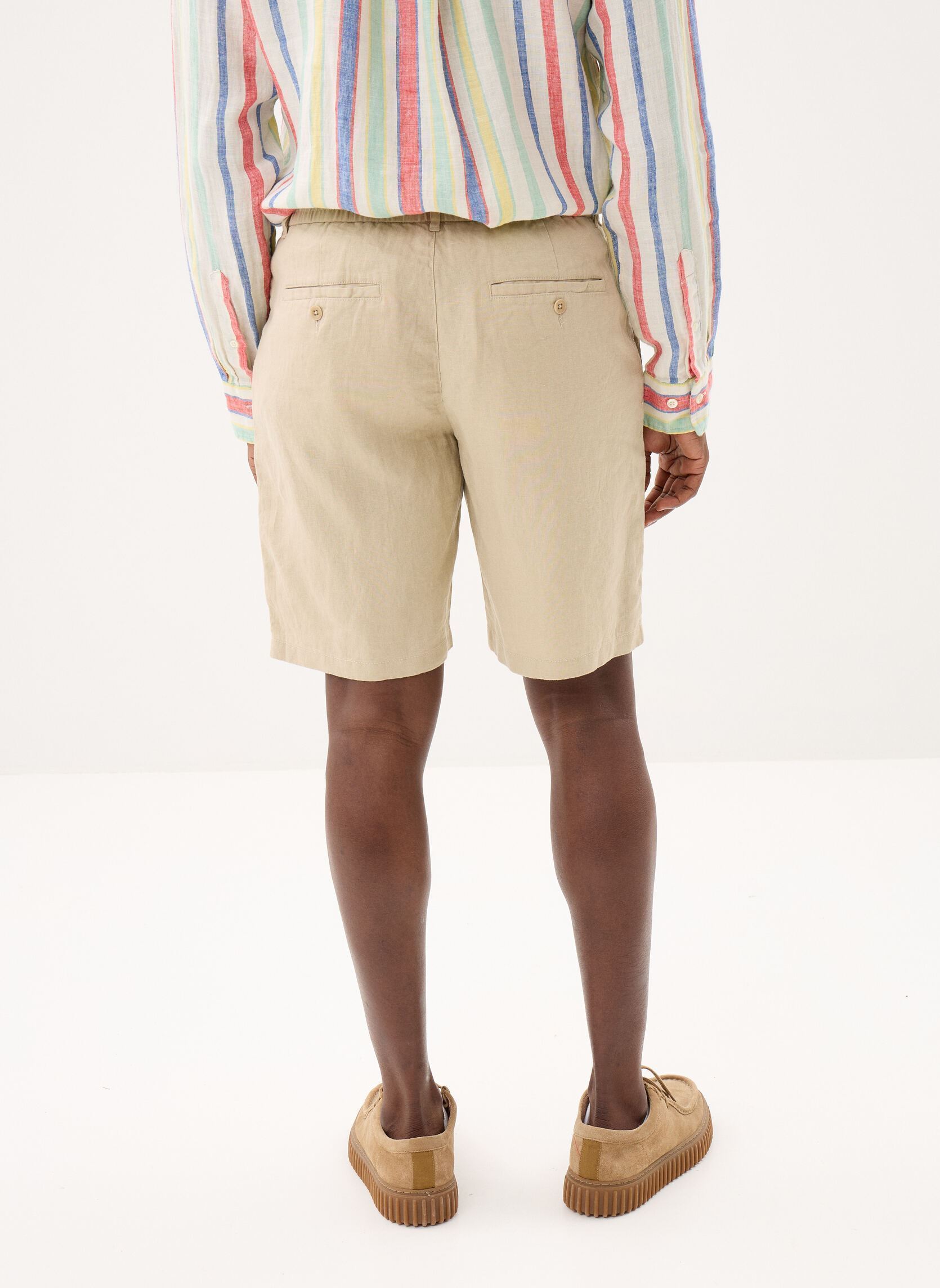 Shorts Reg Linen Ds Shorts homme beige GANT Shorts Reg Linen Ds Shorts homme beige OAT BEIGE