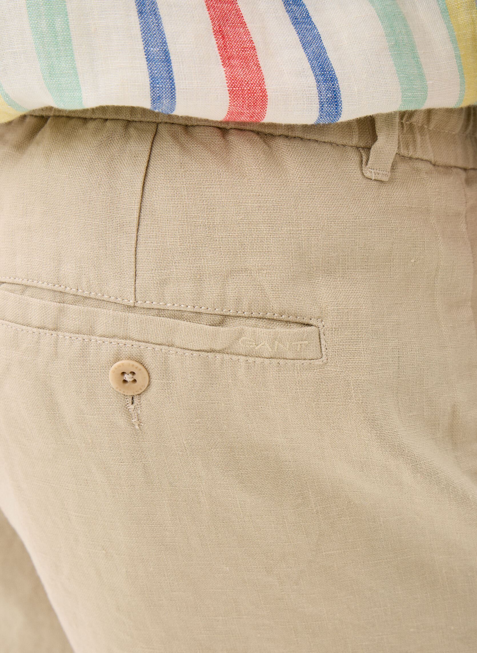 Shorts Reg Linen Ds Shorts homme beige GANT Shorts Reg Linen Ds Shorts homme beige OAT BEIGE