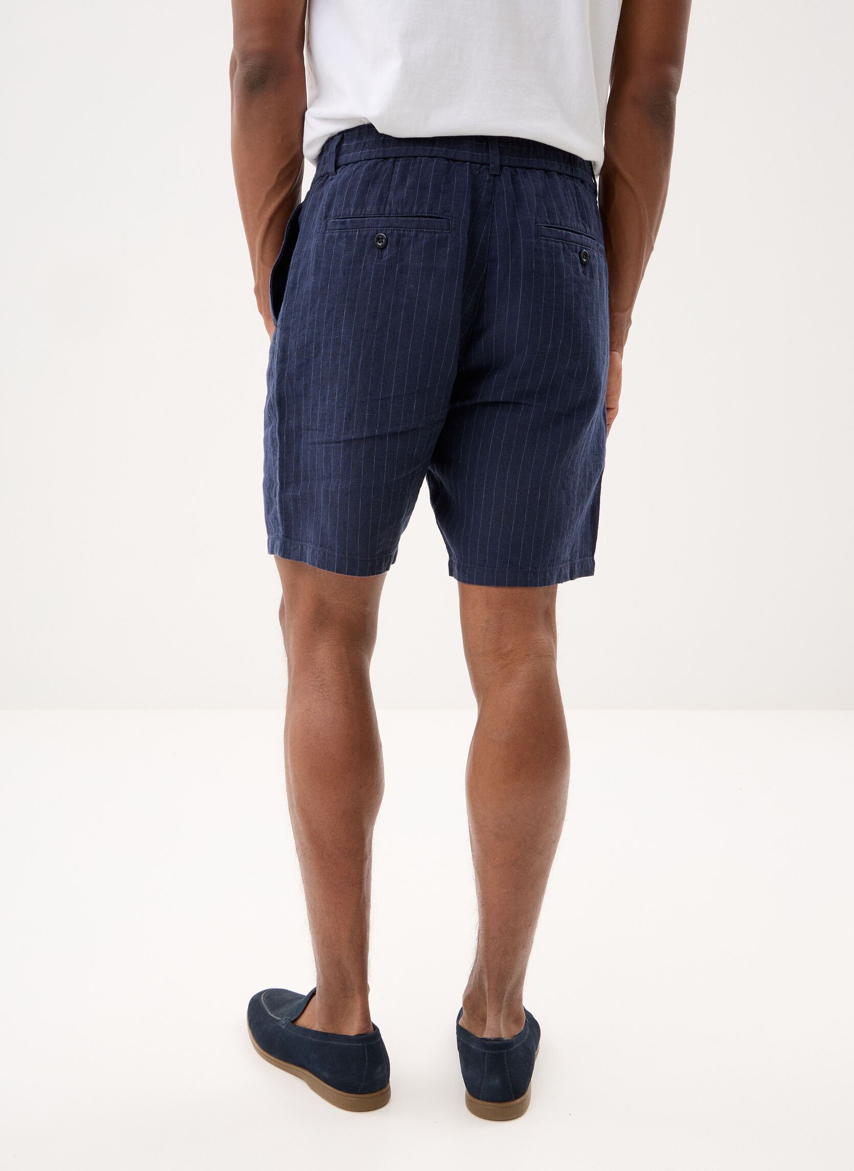 Shorts Reg Striped Linen Ds Shorts herren blau GANT Shorts Reg Striped Linen Ds Shorts herren blau EVENING BLUE
