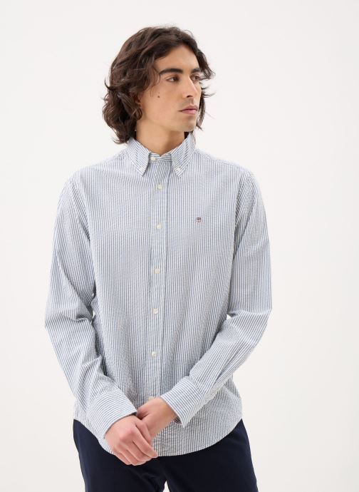 GANT Chemises Reg Seersucker Stripe Shirt homme bleu