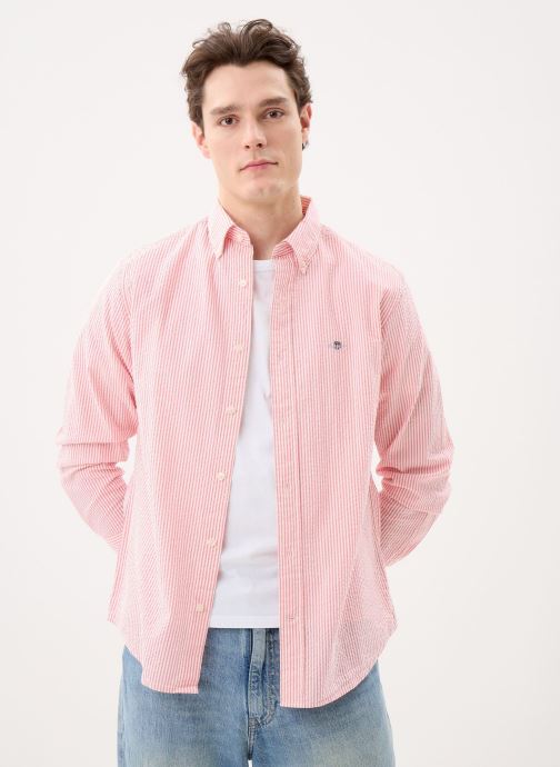 GANT Chemises Reg Seersucker Stripe Shirt homme rose